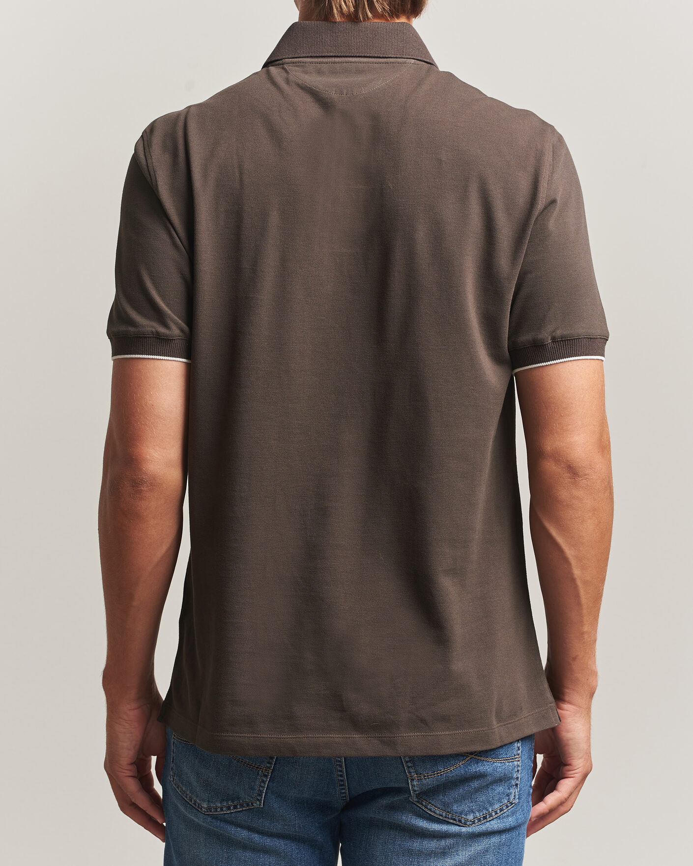 Herre | Polotrøjer | Brunello Cucinelli | Short Sleeve Logo Polo Dark Brown