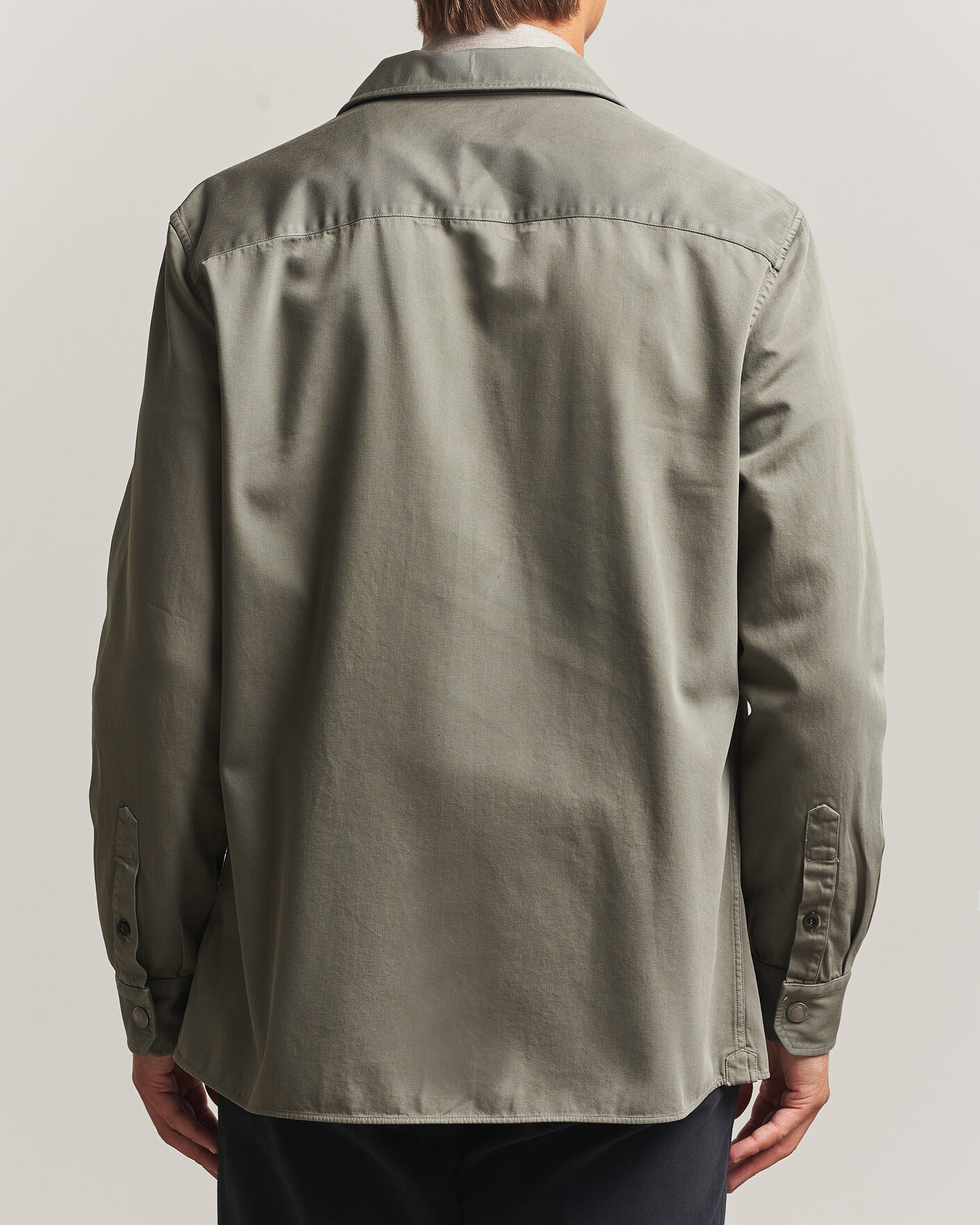 Herre | Skjorter | Brunello Cucinelli | Twill Cotton Overshirt Olive