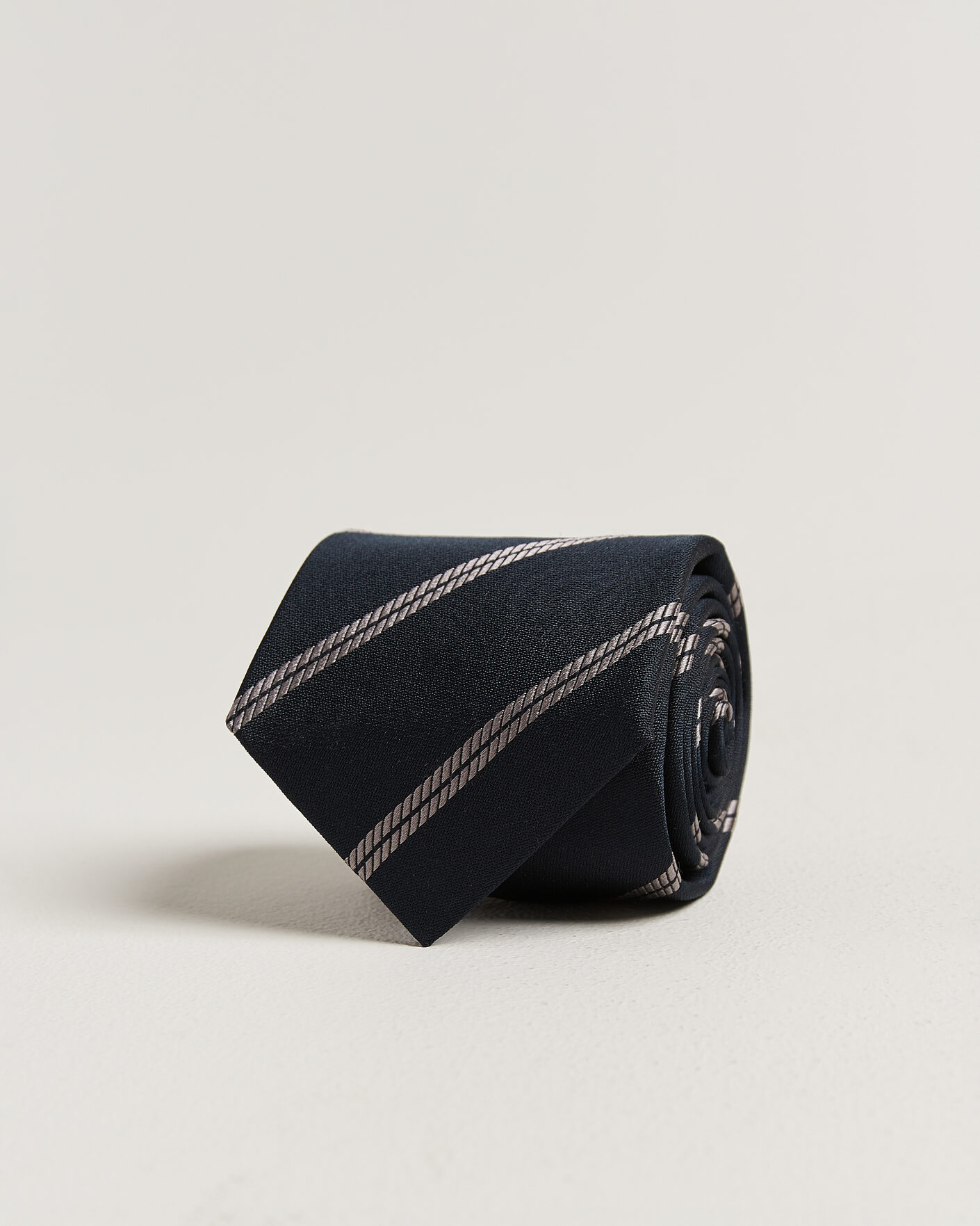 Herre | Slips | Brunello Cucinelli | Regimental Stripe Silk Tie Navy