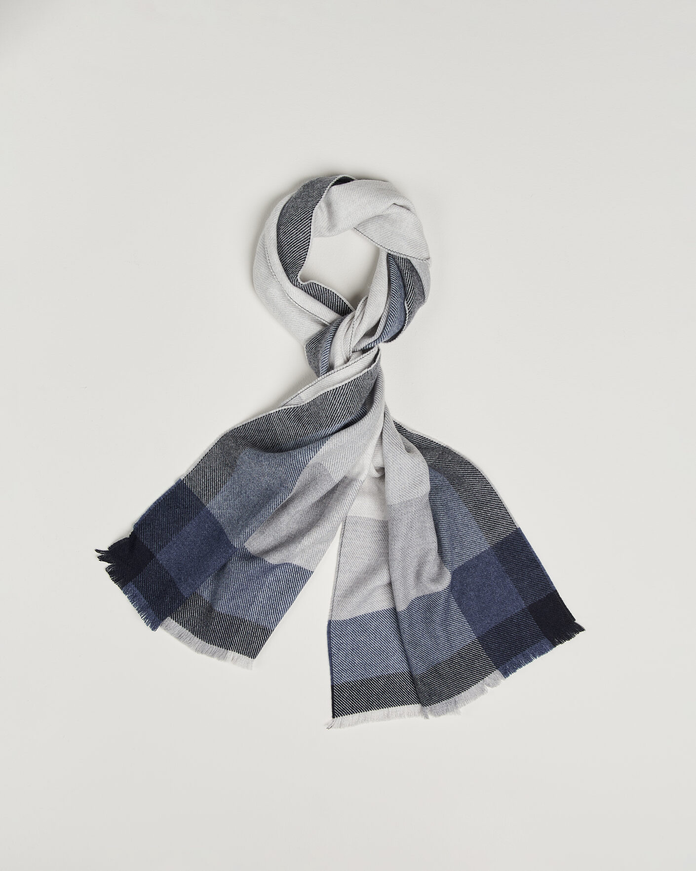 Herre | Halstørklæder | Brunello Cucinelli | Wool/Cashmere Check Scarf Grey/Navy