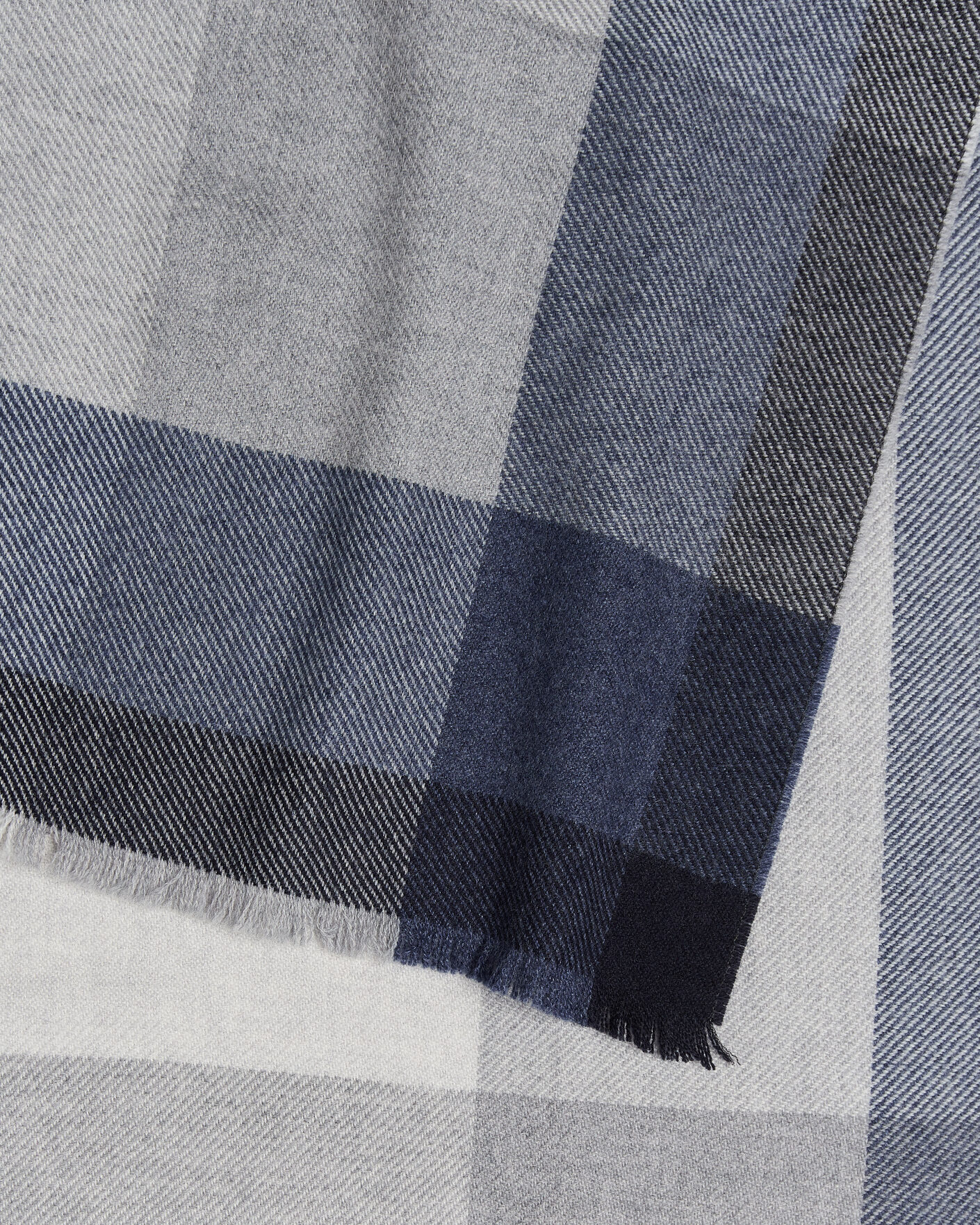 Herre | Halstørklæder | Brunello Cucinelli | Wool/Cashmere Check Scarf Grey/Navy