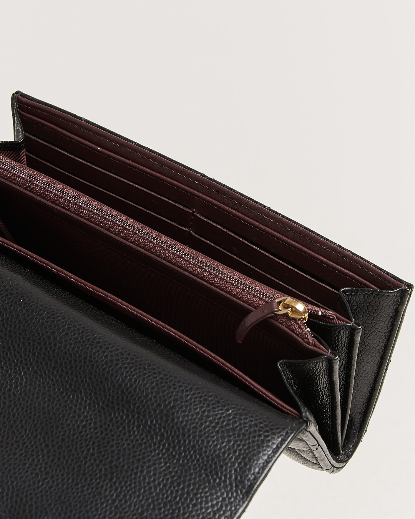 Herre | Pre-Owned & Vintage Bags | Chanel Pre-Owned | Classic Long Flap Wallet Caviar Leather Black