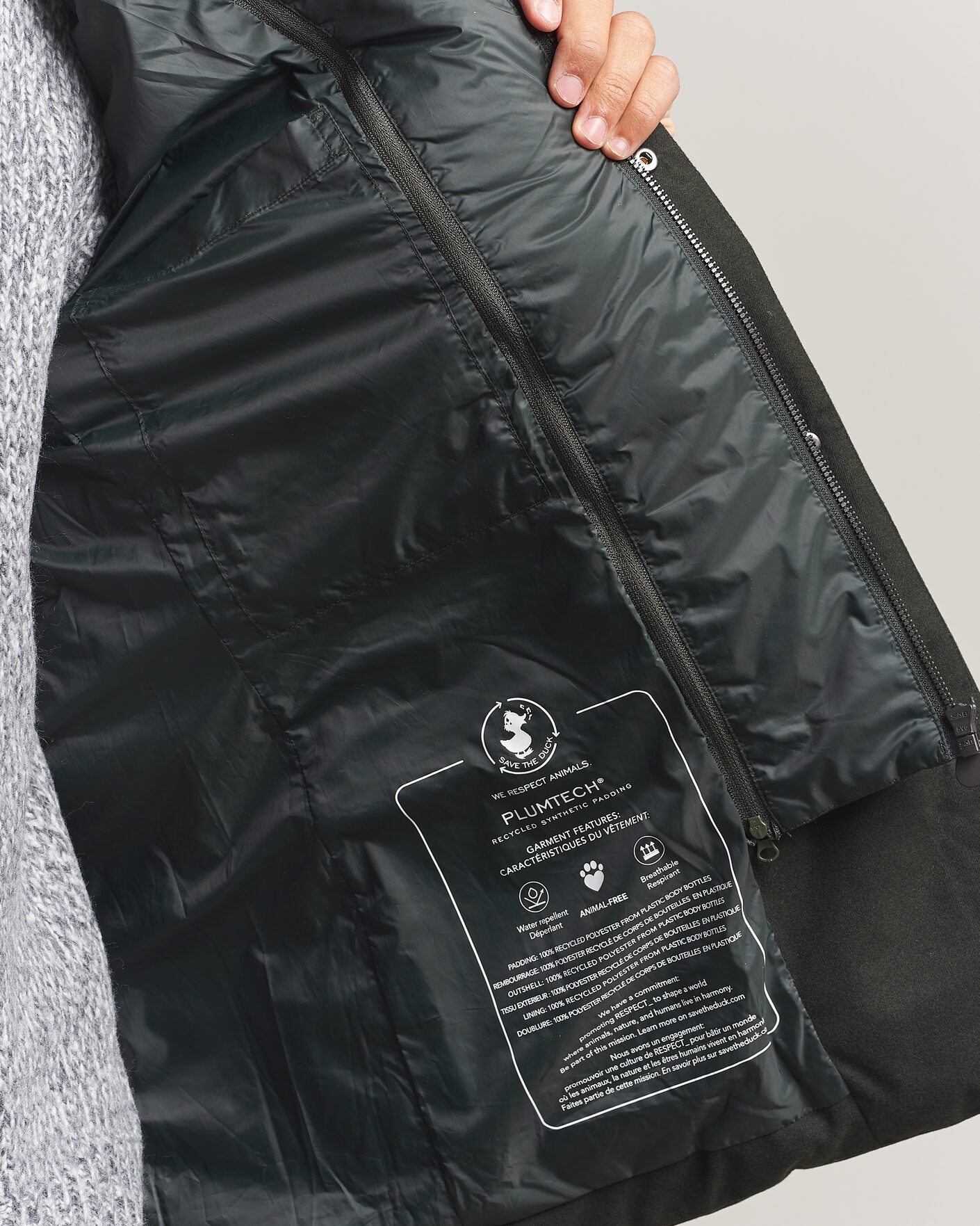 Herre | Jakker | Save The Duck | Felipe Padded Flannel Jacket Green Black