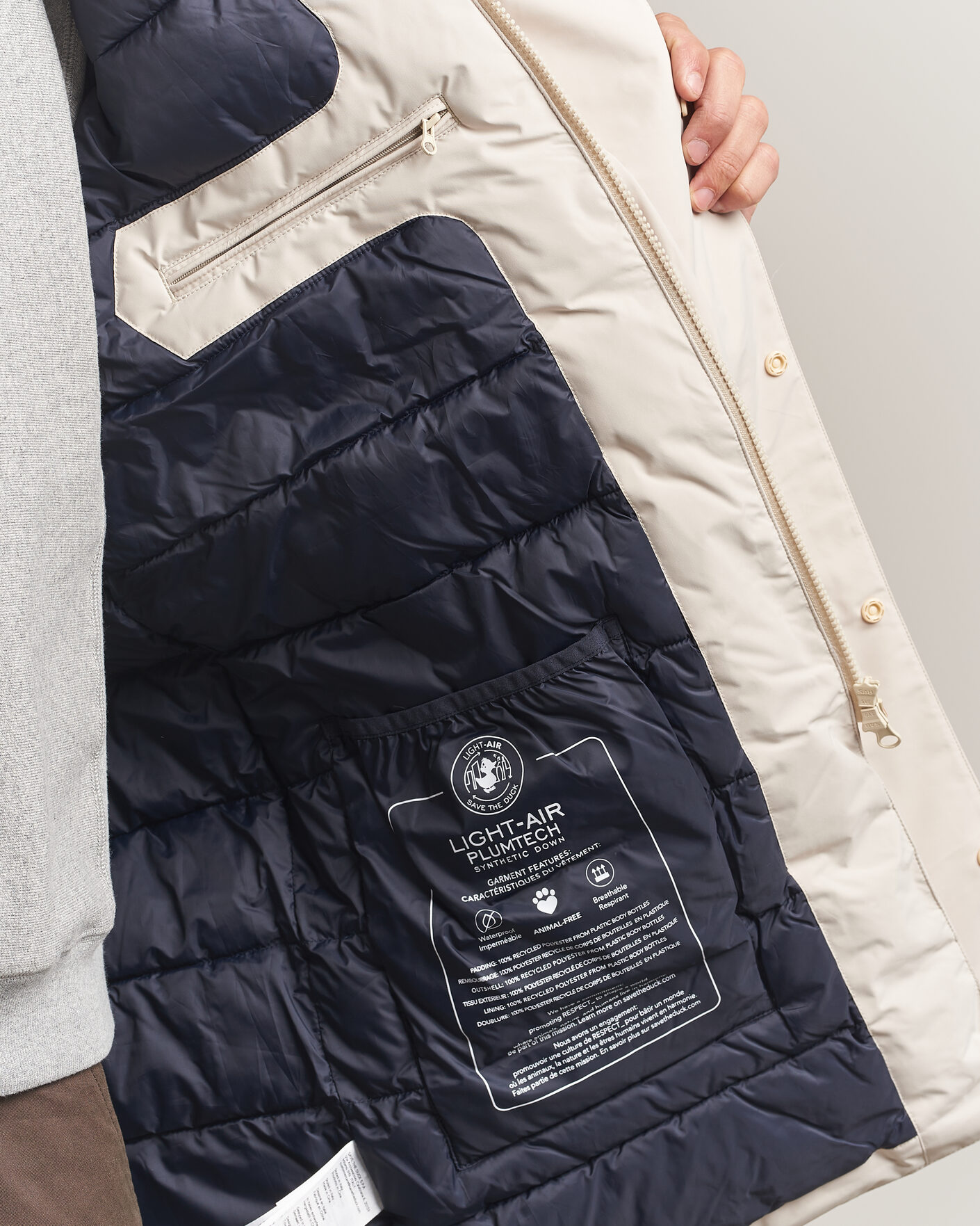 Herre | Jakker | Save The Duck | Arctic Gregoire Down Coat Shore Beige
