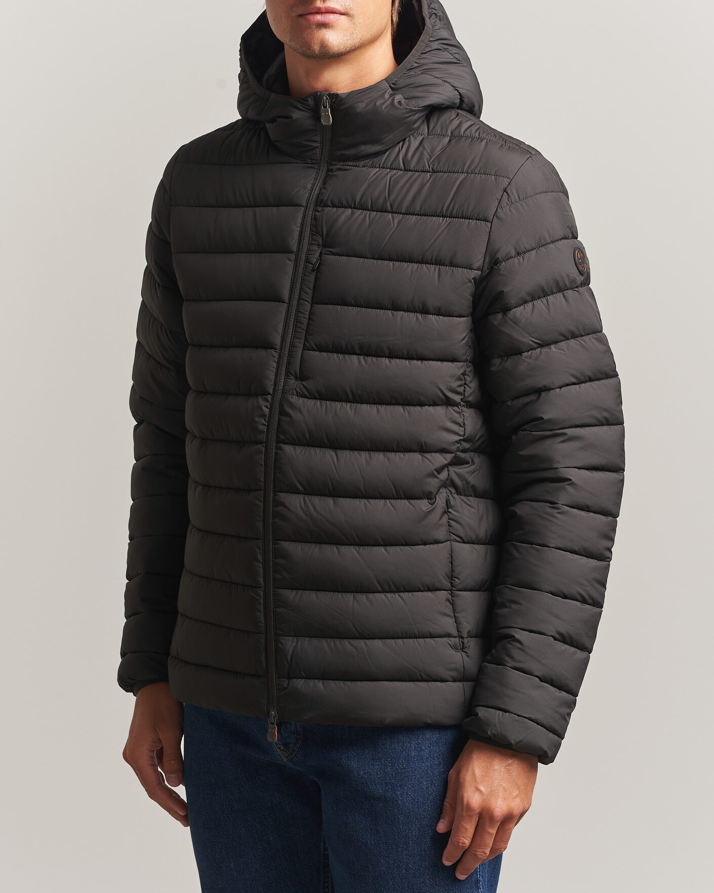 Herre | Jakker | Save The Duck | Juncus Matt Lightweight Hood Jacket Brown Black