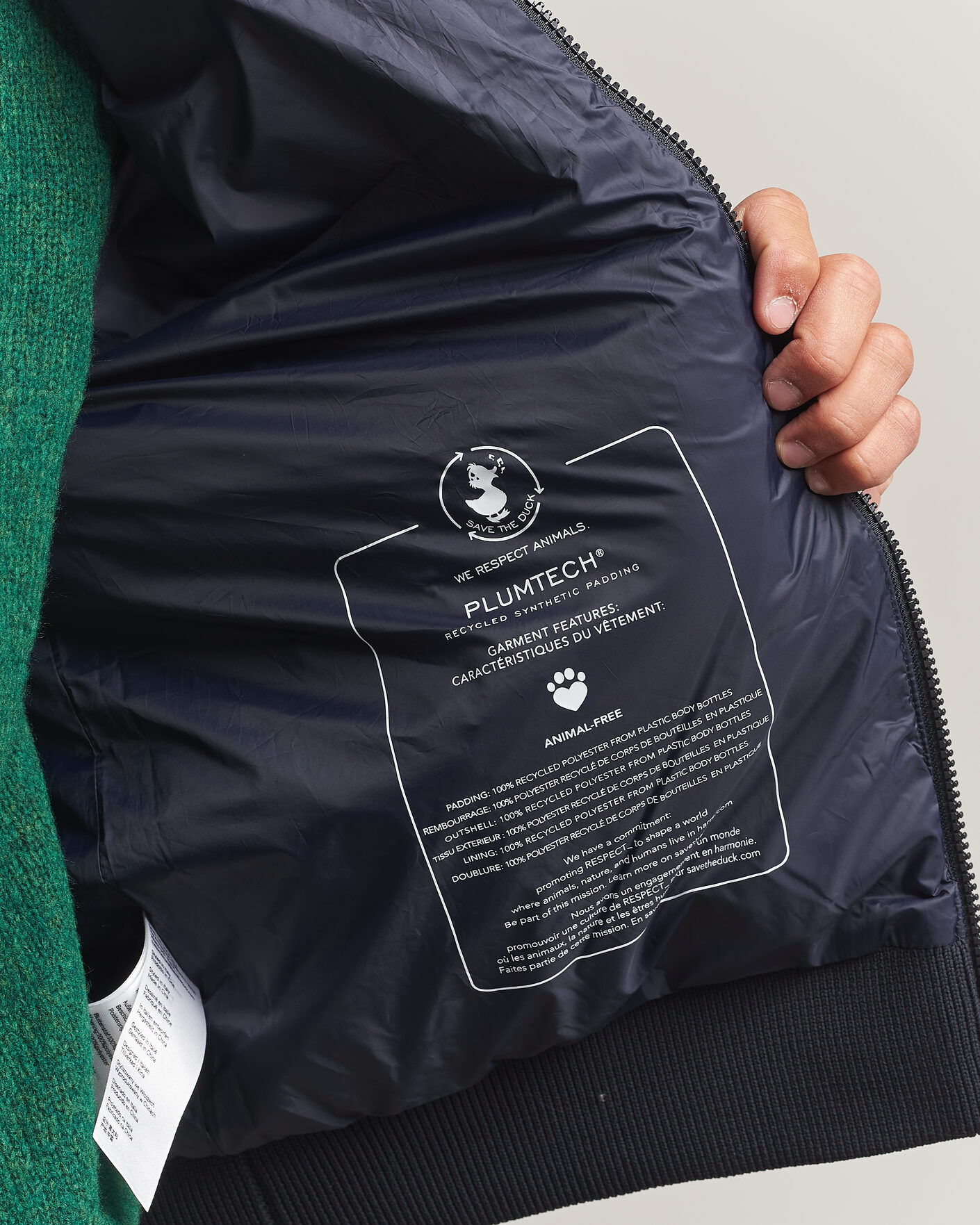 Herre | Jakker | Save The Duck | Lasse Padded Hybrid Jacket Navy Blue Melange
