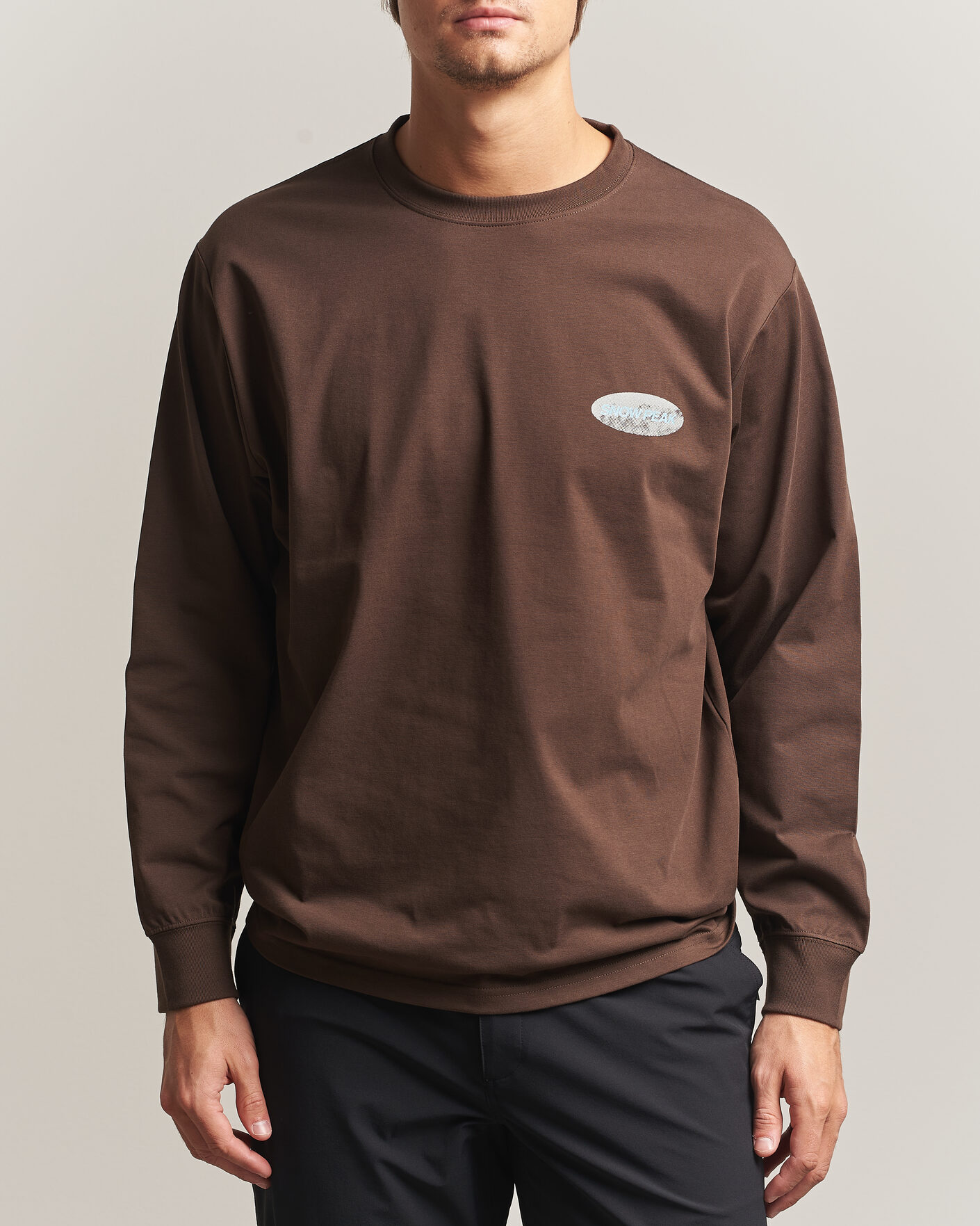 Herre | T-Shirts | Snow Peak | Campscape L/S T-Shirt Brown