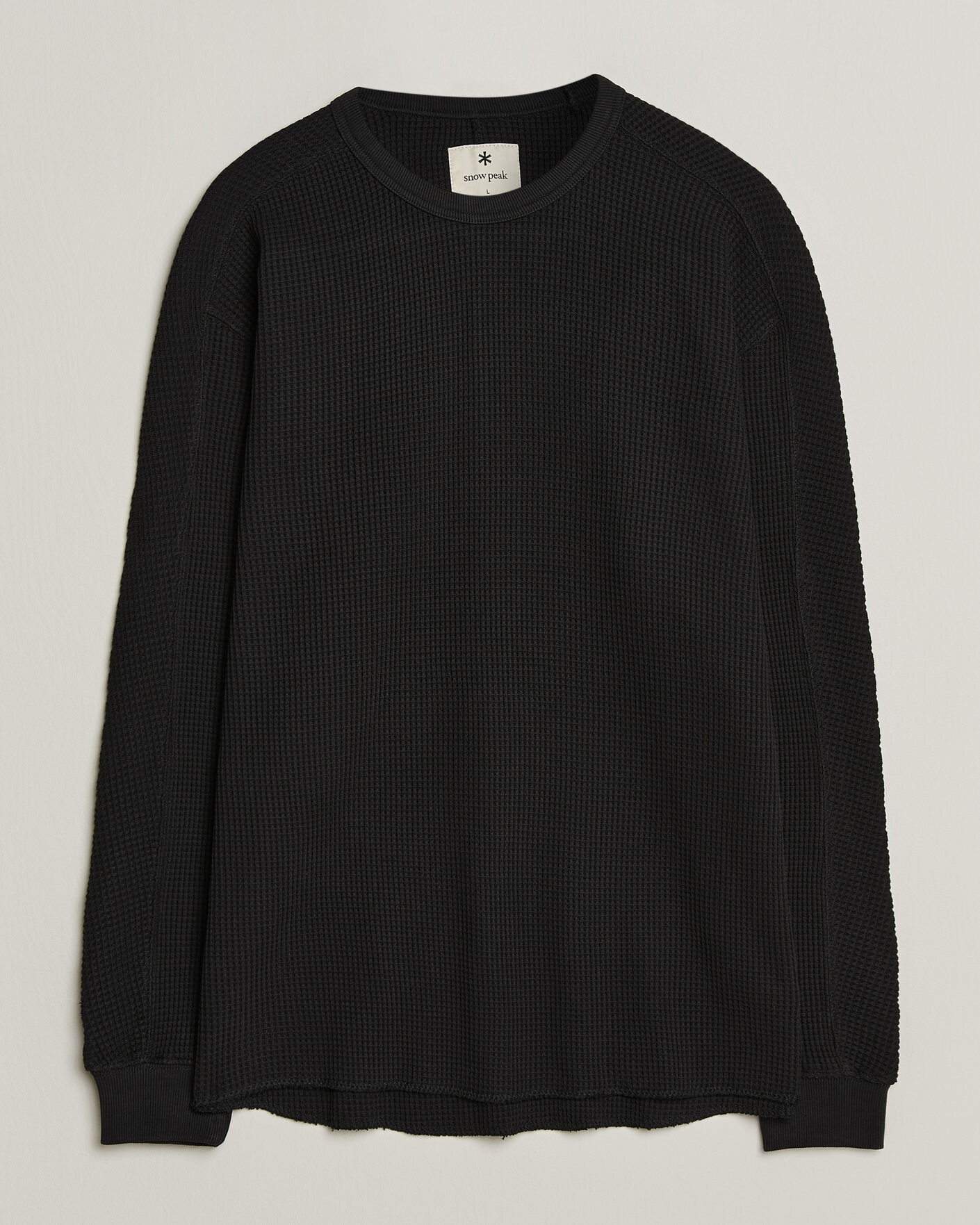 Herre | Trøjer | Snow Peak | Heavyweight Waffle Pullover Black
