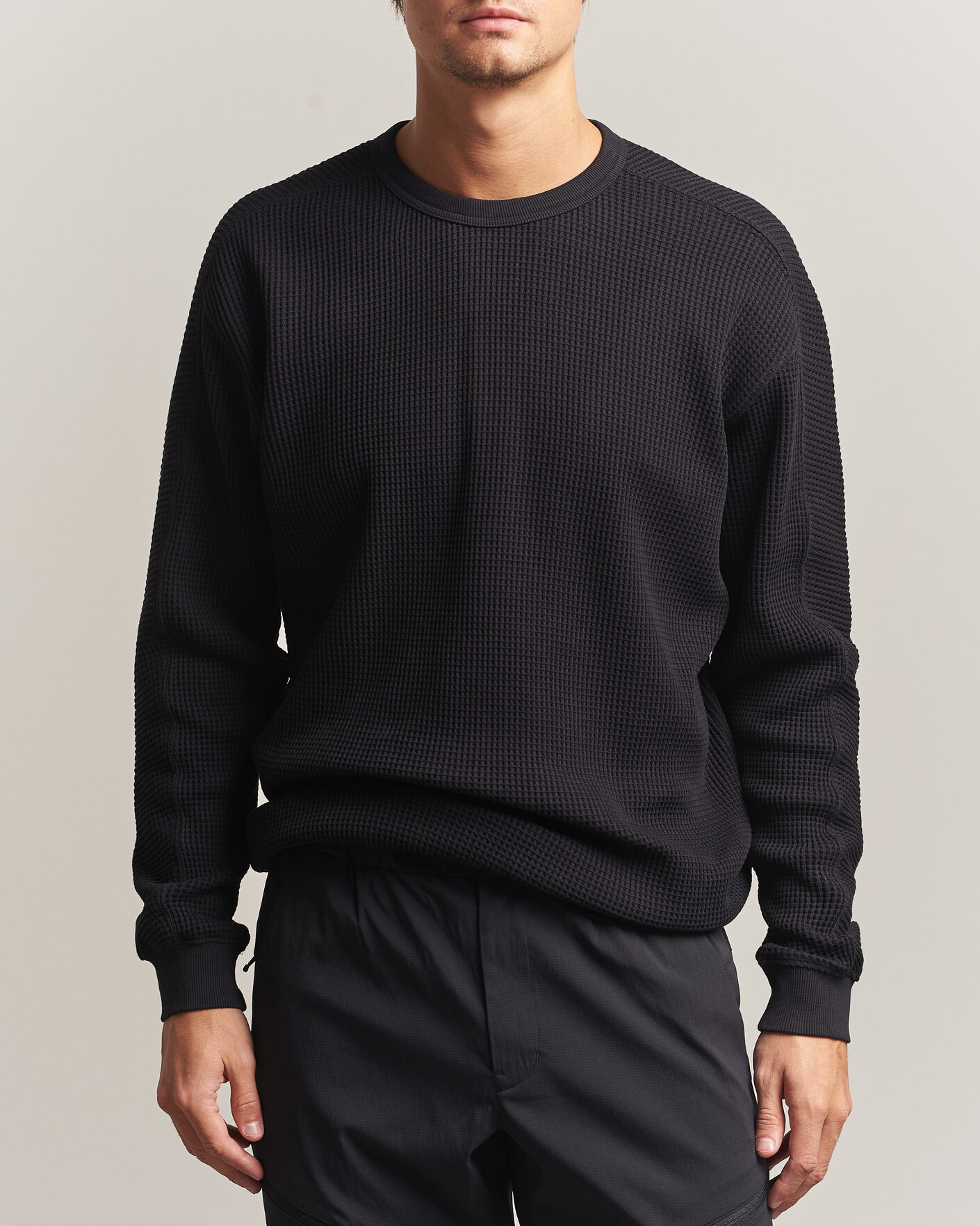 Herre | Trøjer | Snow Peak | Heavyweight Waffle Pullover Black