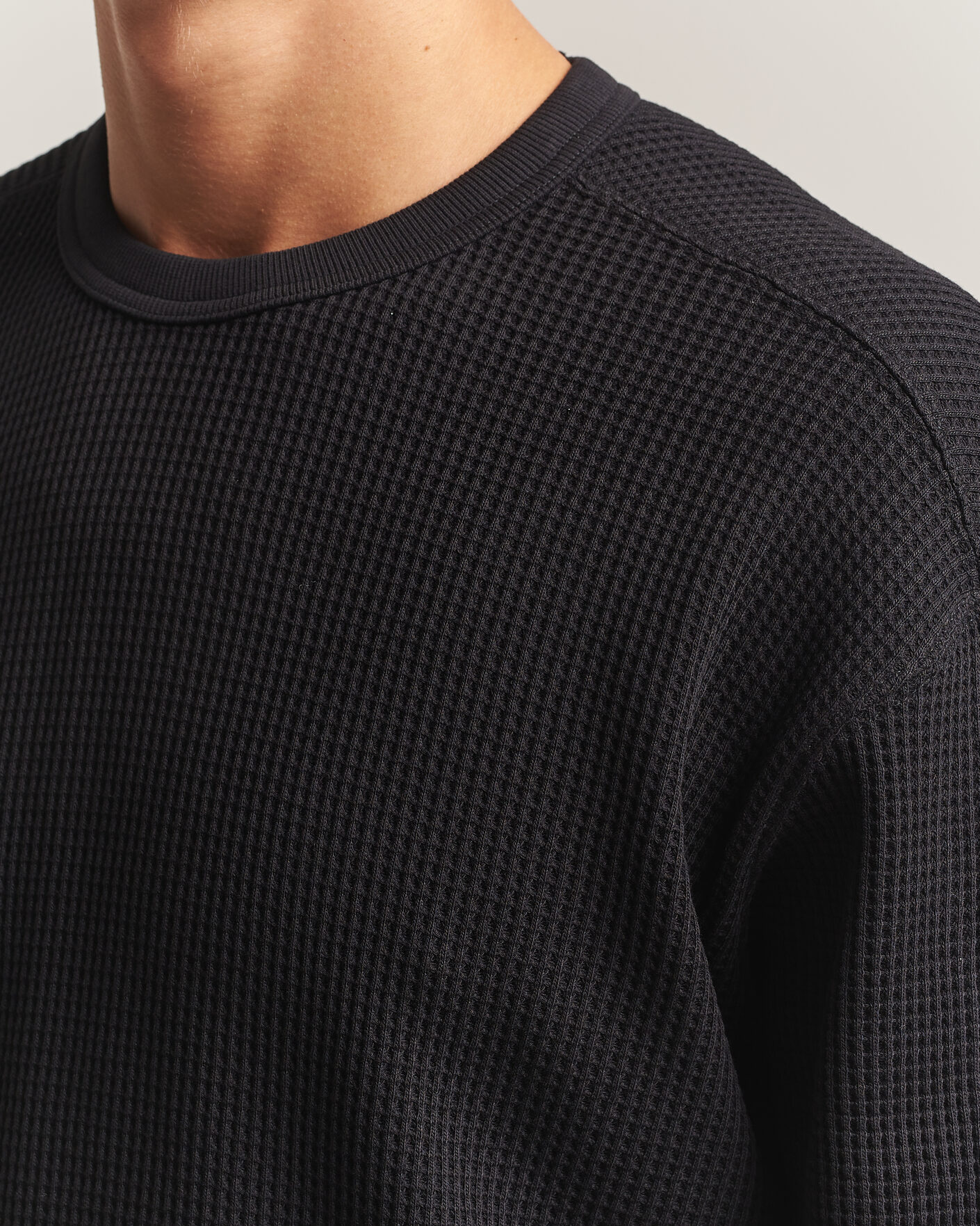 Herre | Trøjer | Snow Peak | Heavyweight Waffle Pullover Black