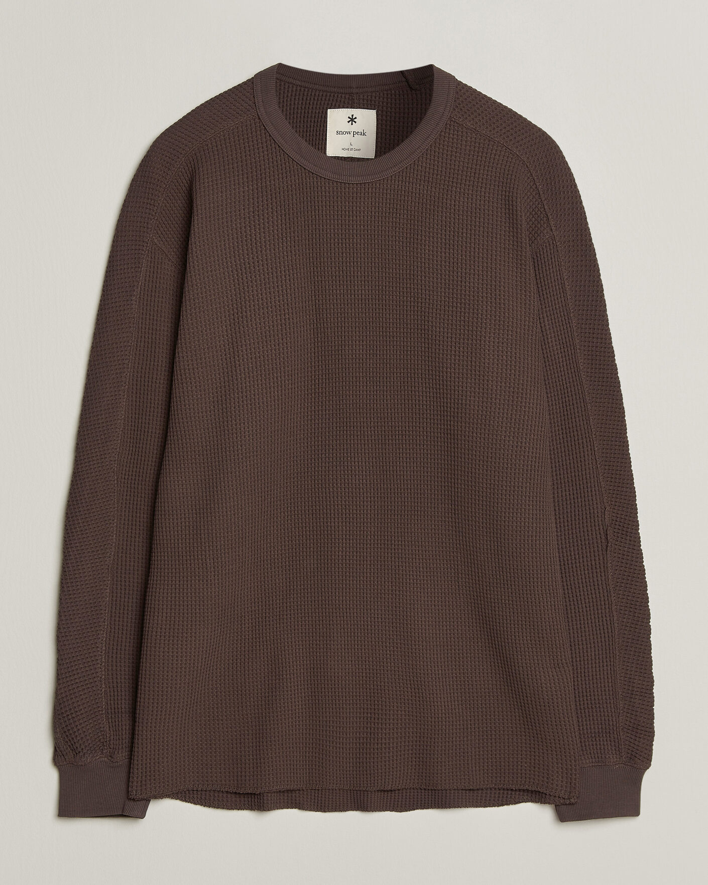 Herre | Trøjer | Snow Peak | Heavyweight Waffle Pullover Dark Brown