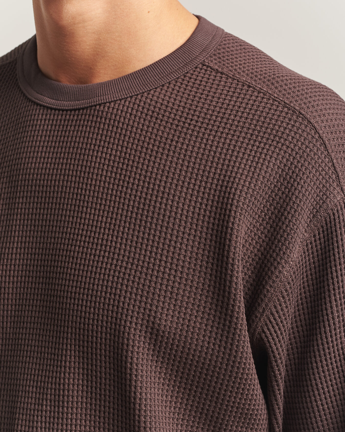 Herre | Trøjer | Snow Peak | Heavyweight Waffle Pullover Dark Brown