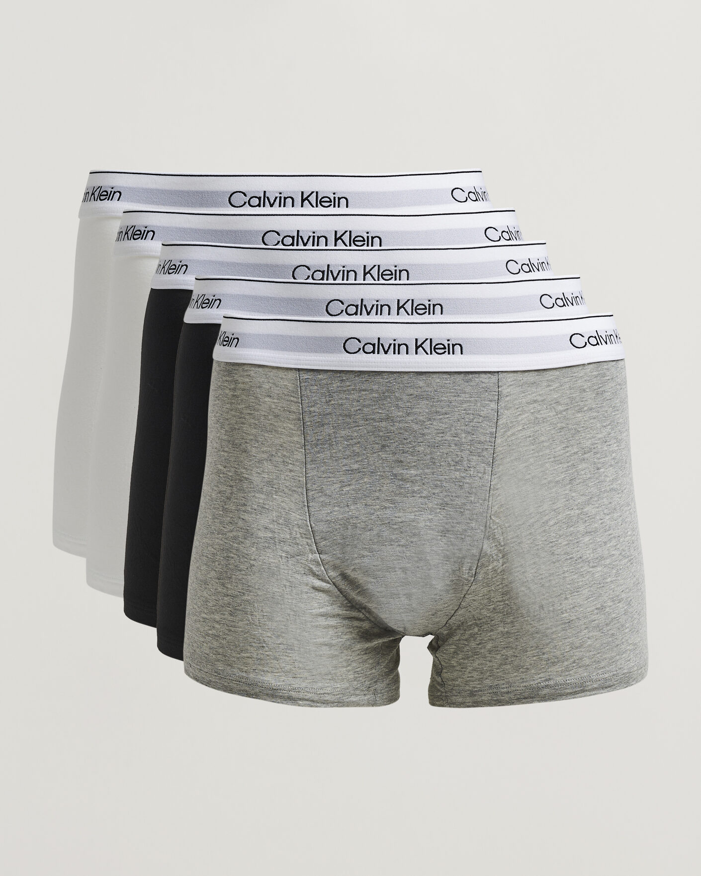 Herre | Undertøj | Calvin Klein | 5-Pack Icon Cotton Stretch Relaxed Trunk White/Black/Grey