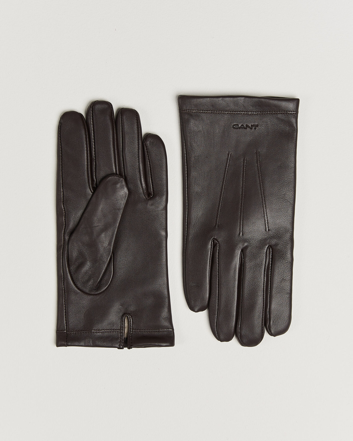 Herre | Handsker | Gant | Cashmere Lined Leather Glove Deep Brown