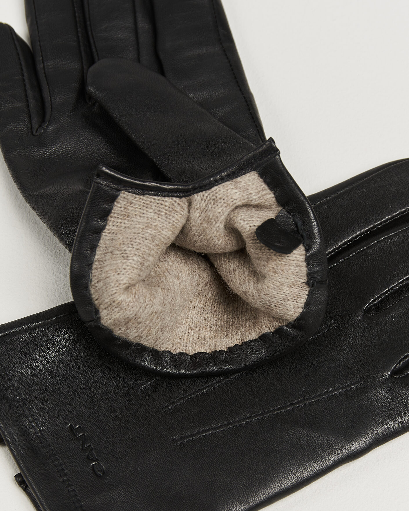 Herre | Handsker | Gant | Cashmere Lined Leather Glove Black