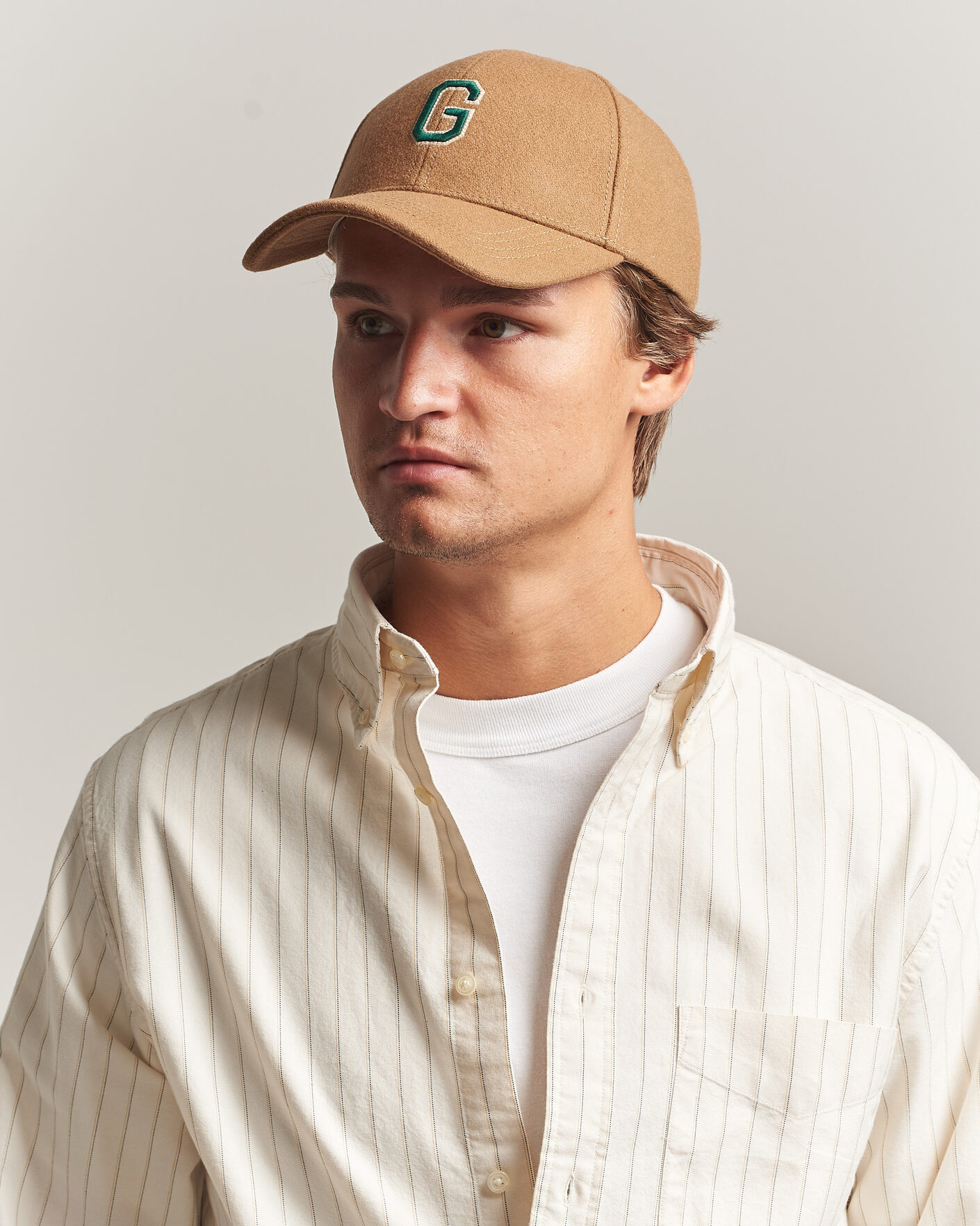 Herre | Hatte & kasketter | Gant | G Badge Wool Melton Cap Autumn Yellow