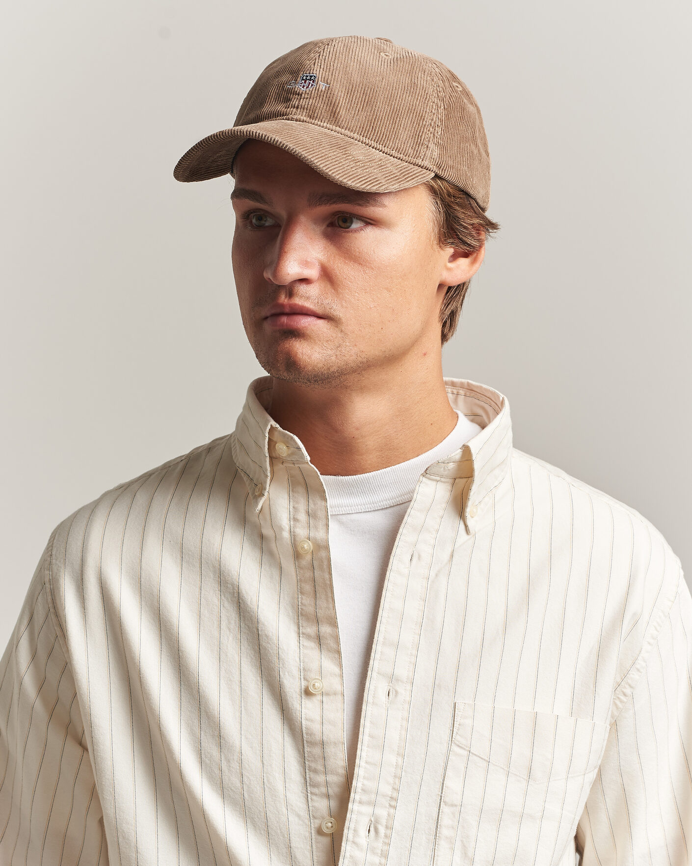 Herre | Hatte & kasketter | Gant | Corduroy Cap Warm Khaki