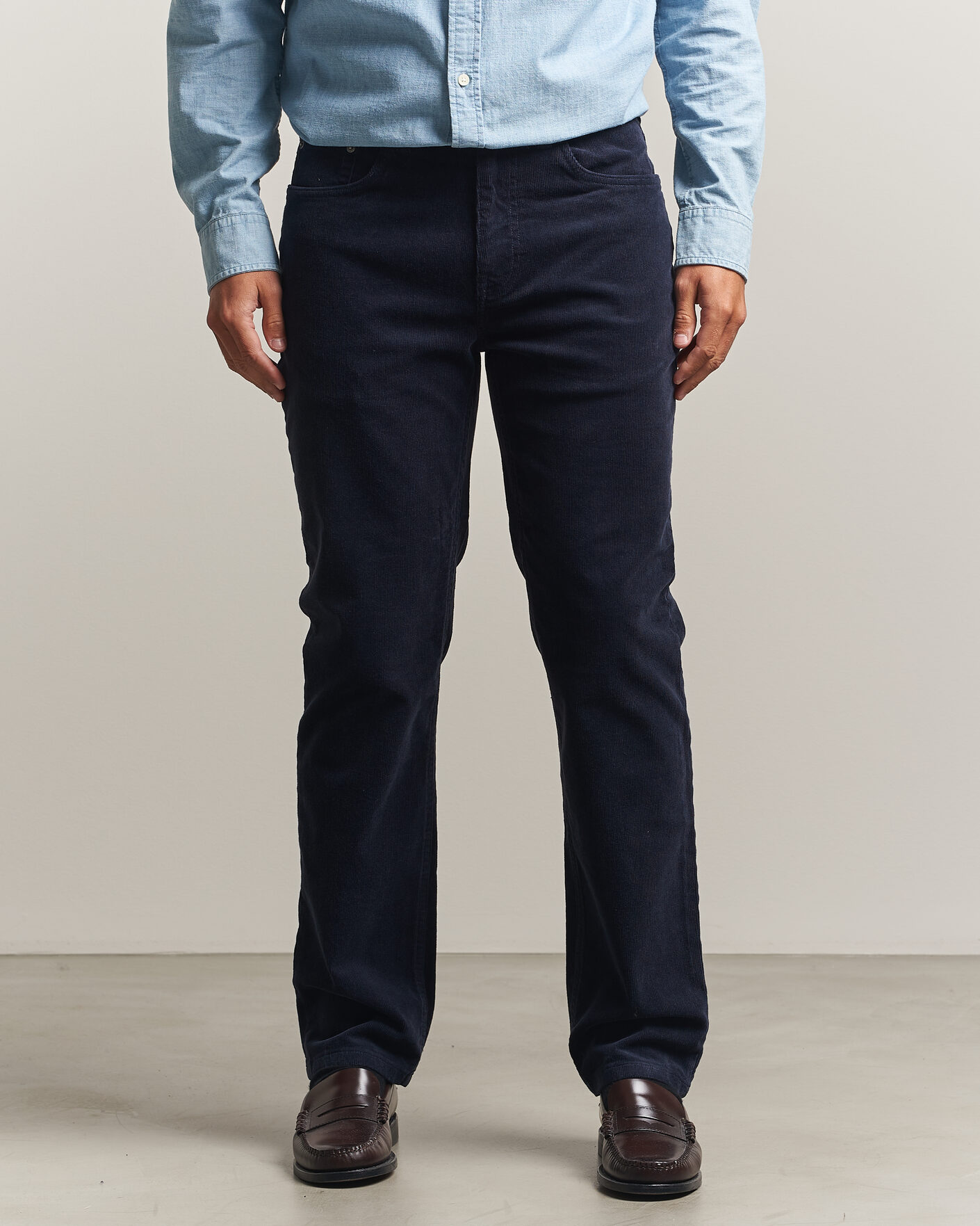 Herre | Bukser | Gant | Regular Fit Corduroy 5-Pocket Pants Evening Blue