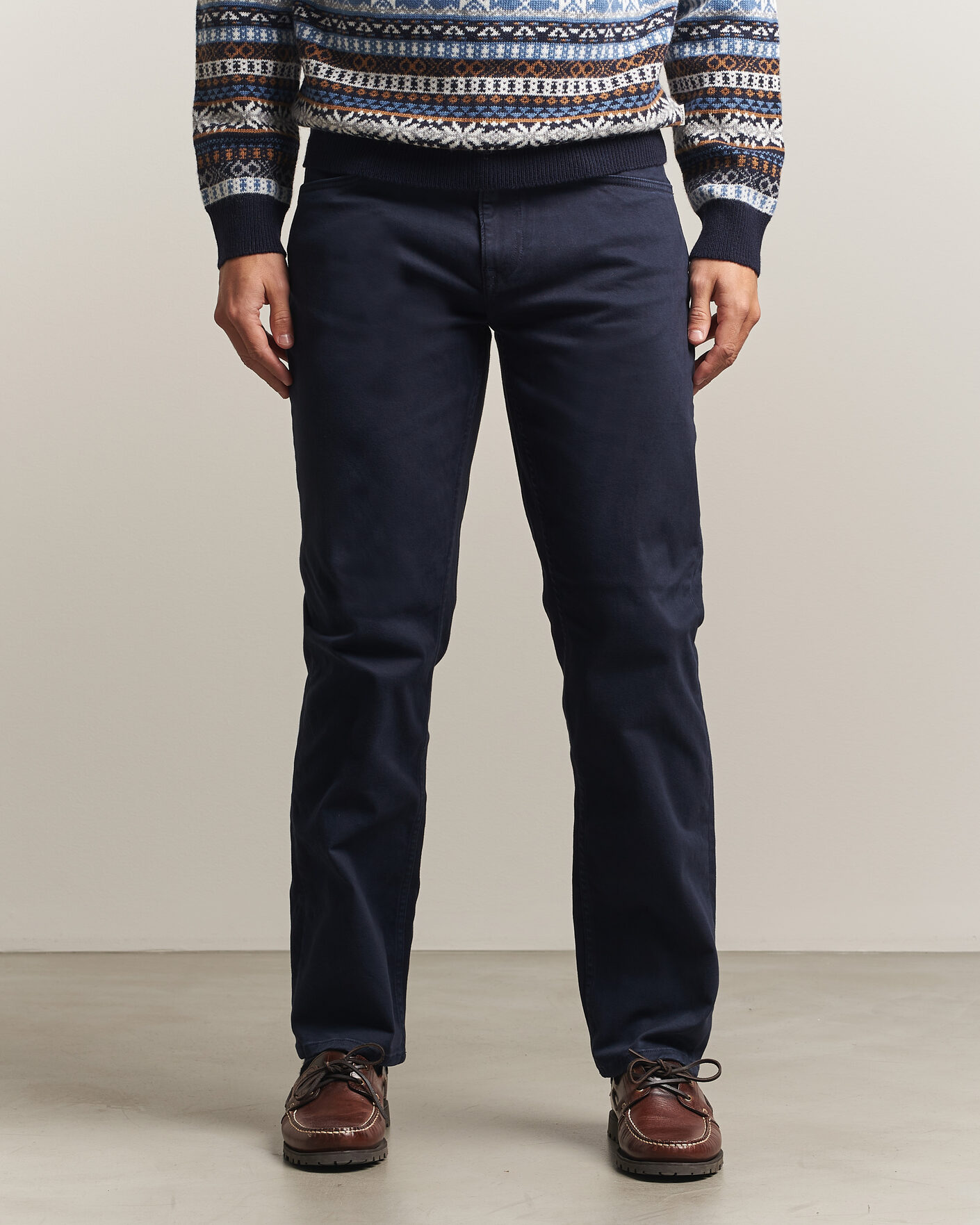Herre | Bukser | Gant | Regular Fit Moleskin 5-Pocket Pants Evening Blue