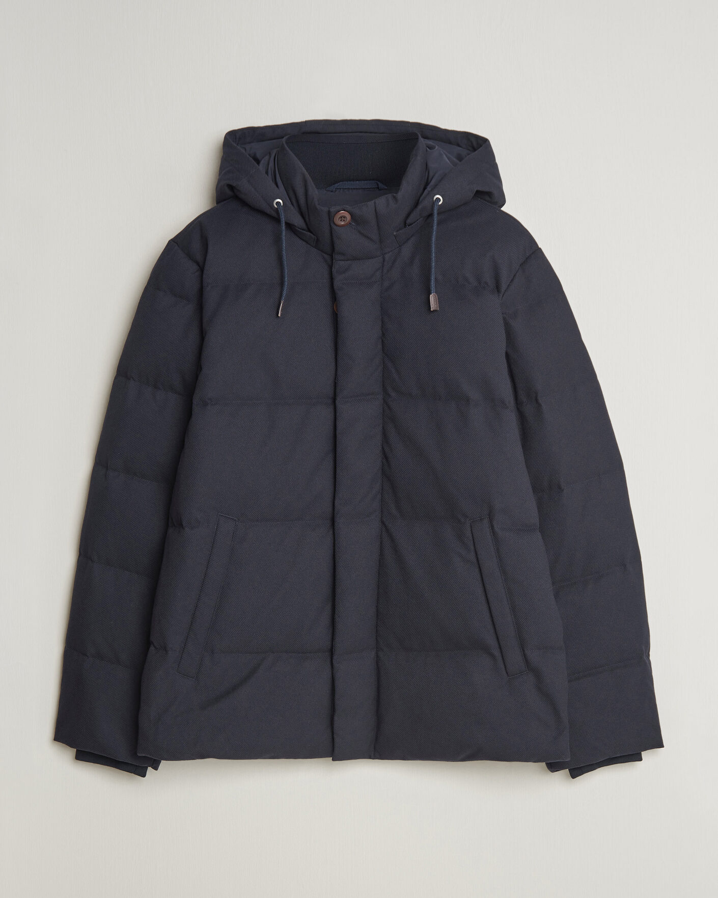 Herre | Jakker | Gant | Flannel Down Hooded Jacket Evening Blue