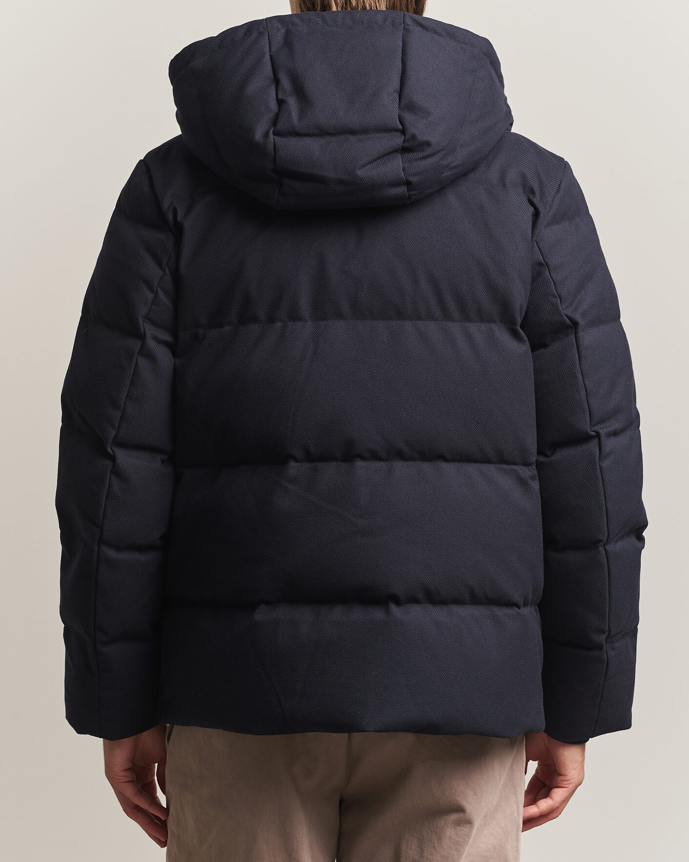 Herre | Jakker | Gant | Flannel Down Hooded Jacket Evening Blue