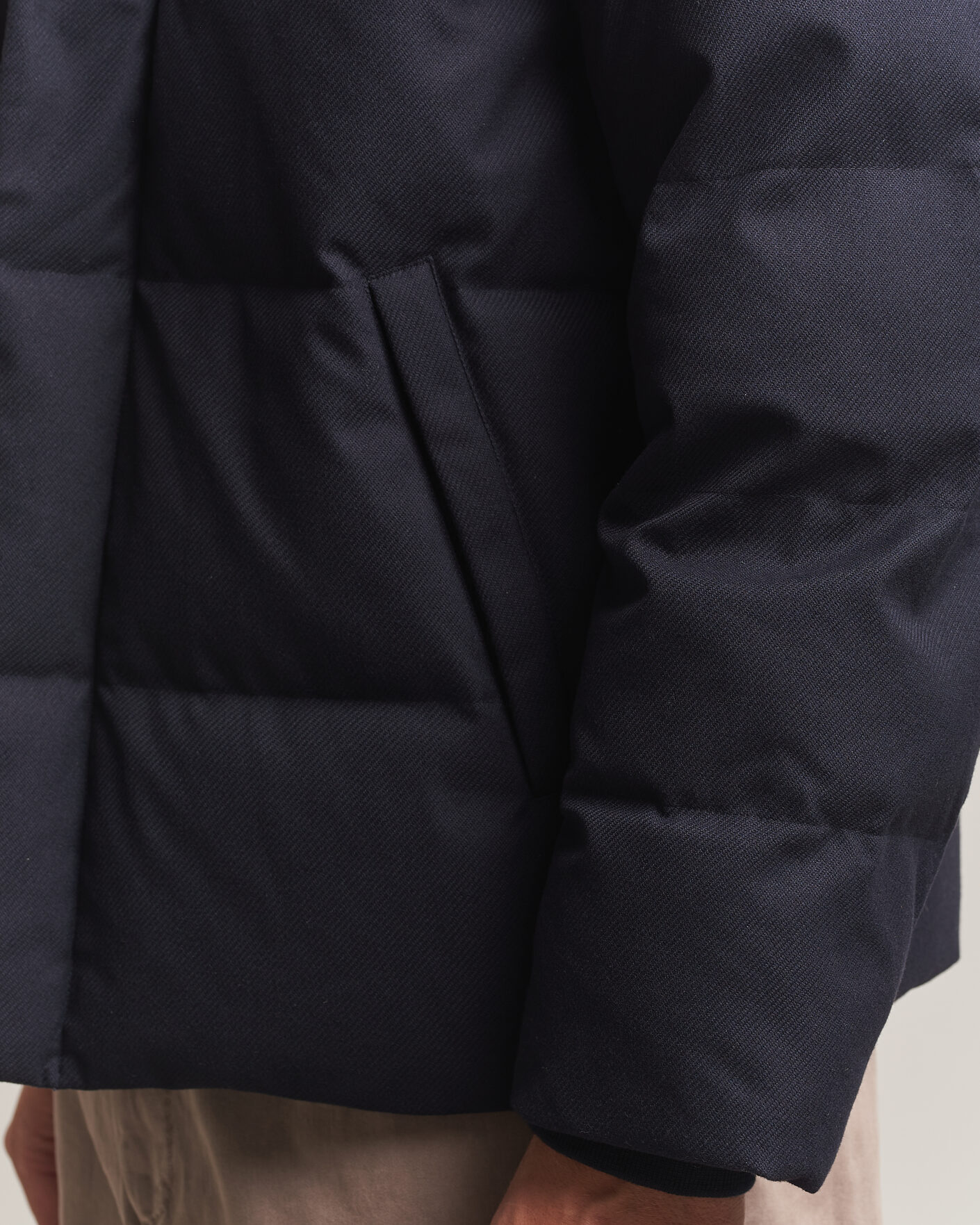 Herre | Jakker | Gant | Flannel Down Hooded Jacket Evening Blue