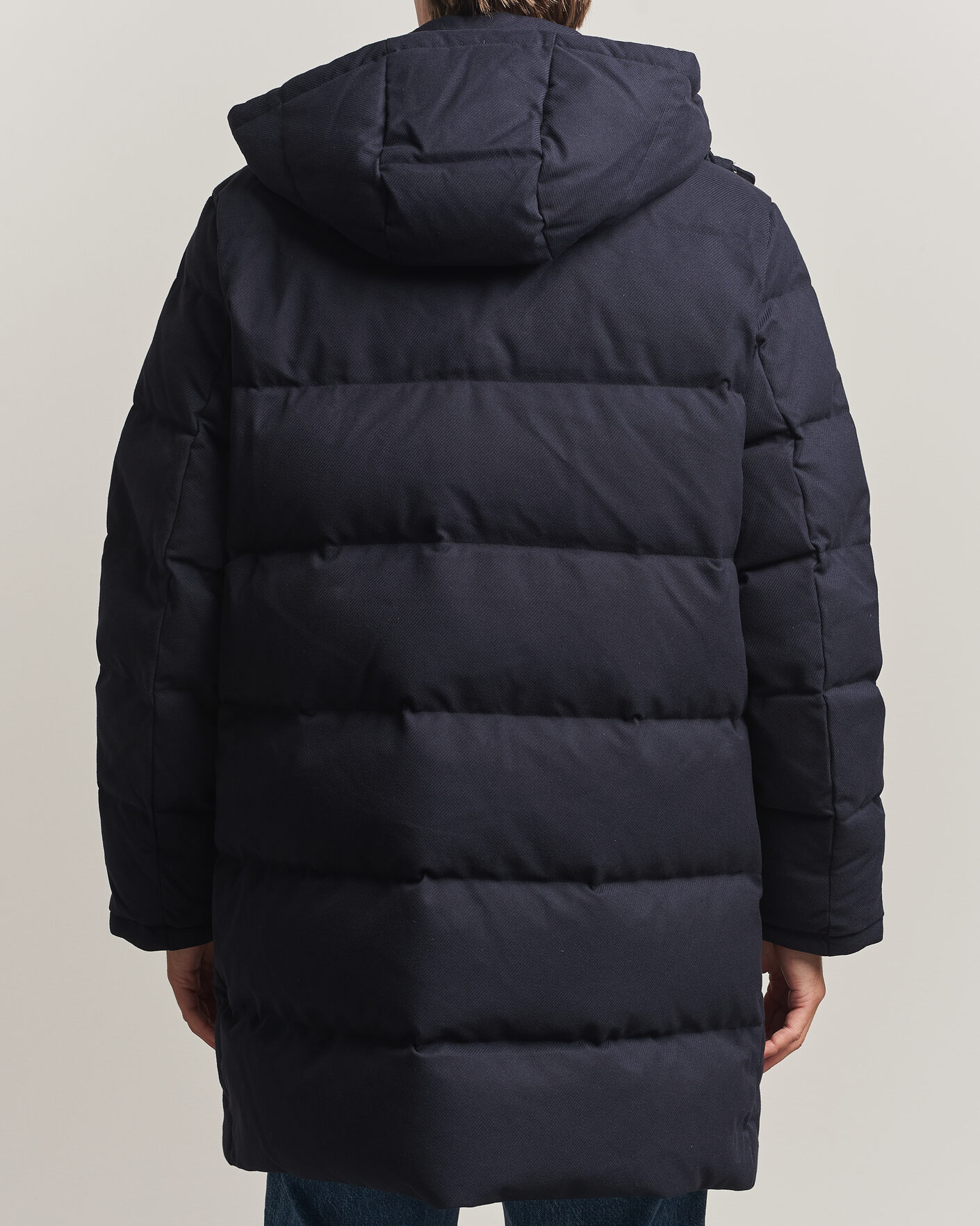 Herre | Jakker | Gant | Flannel Down Hooded Parka Evening Blue