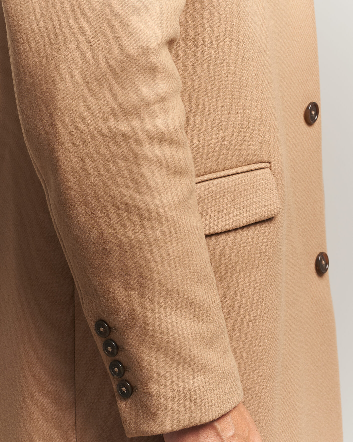 Herre | Jakker | Gant | Classic Wool/Cashmere Coat Light Taupe
