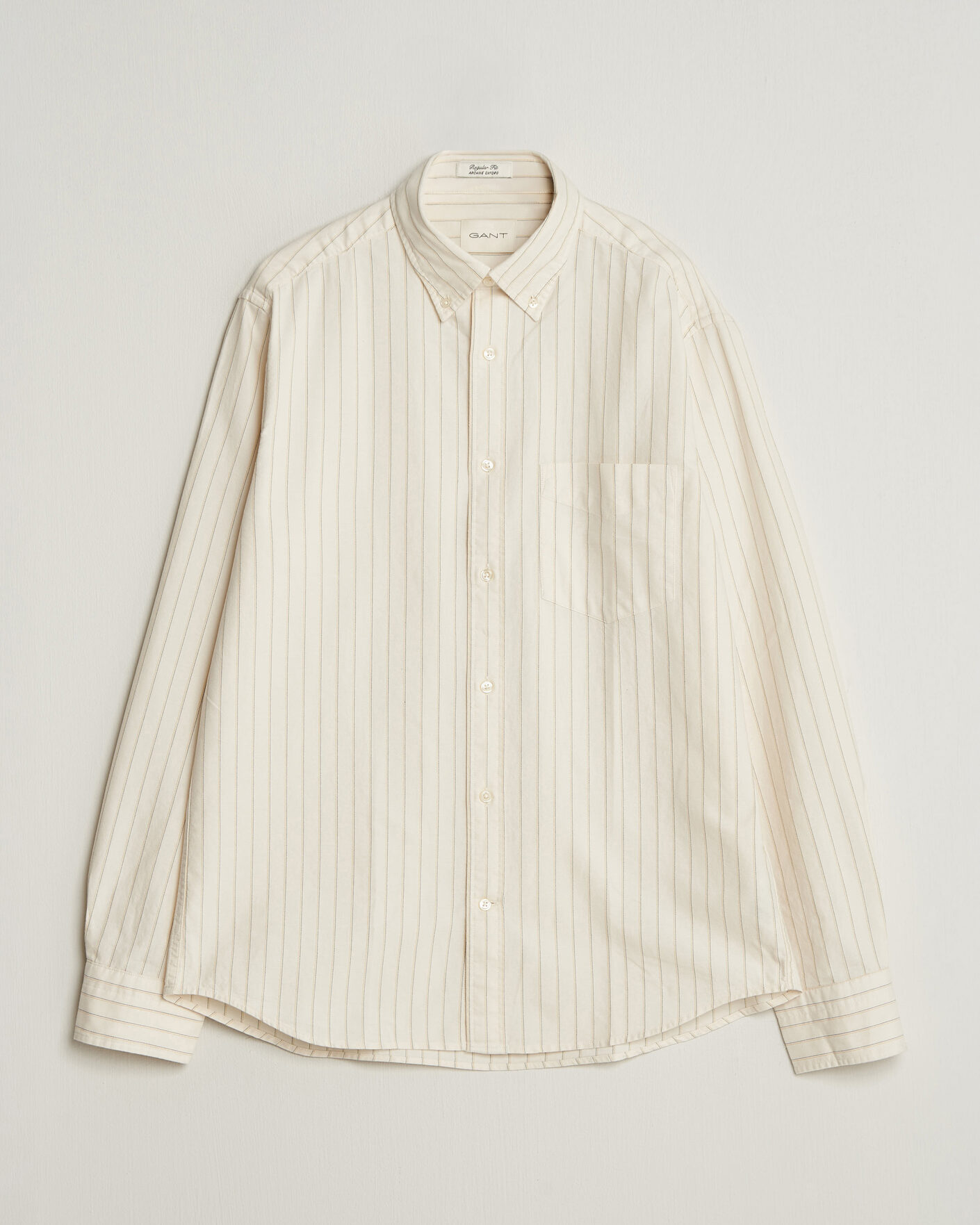 Herre | Skjorter | Gant | Regular Fit Archive Oxford Striped Shirt Cream