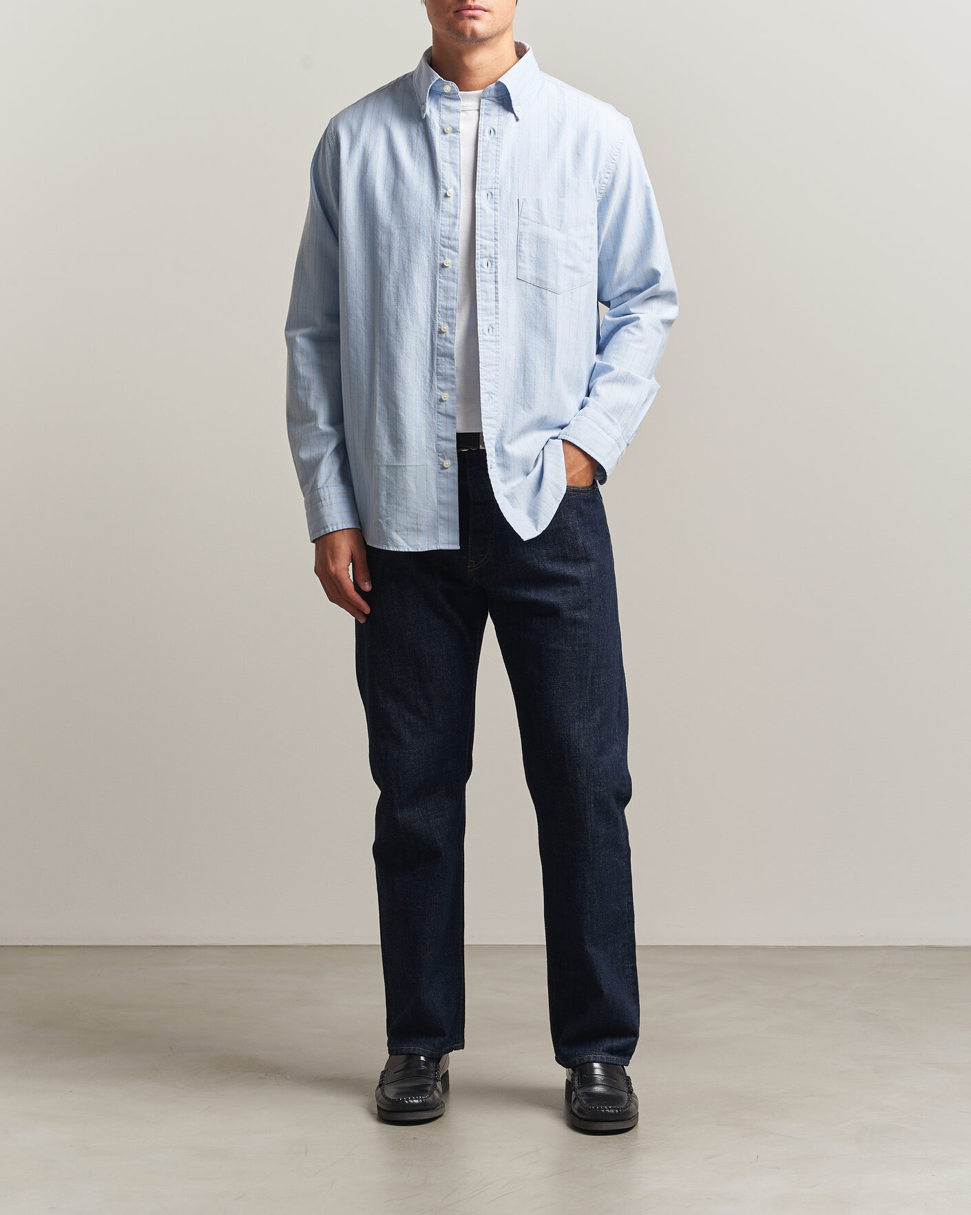 Herre | Skjorter | Gant | Regular Fit Archive Oxford Striped Shirt Clear Sky