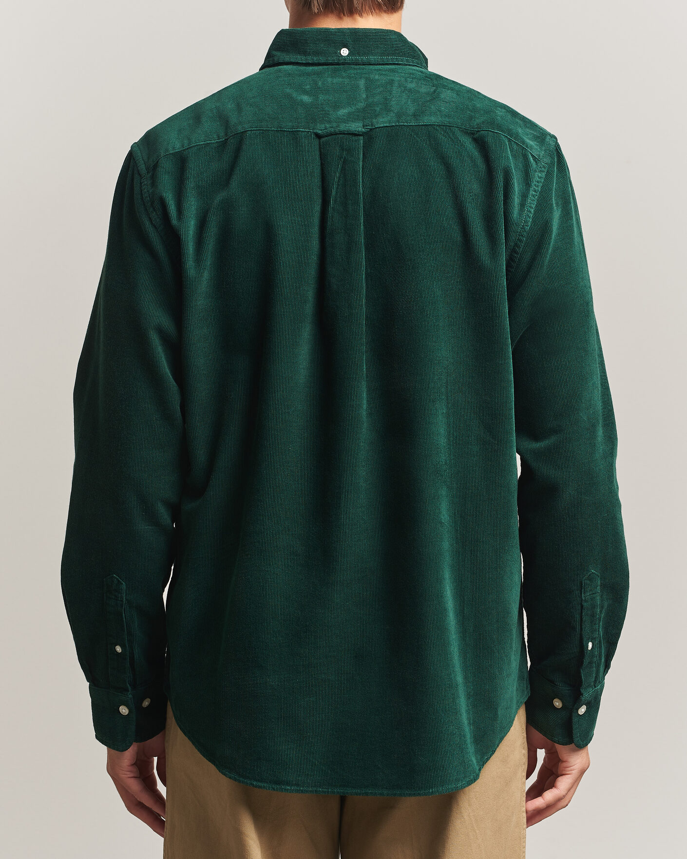 Herre | Skjorter | Gant | Regular Fit Corduroy Shirt Tartan Green
