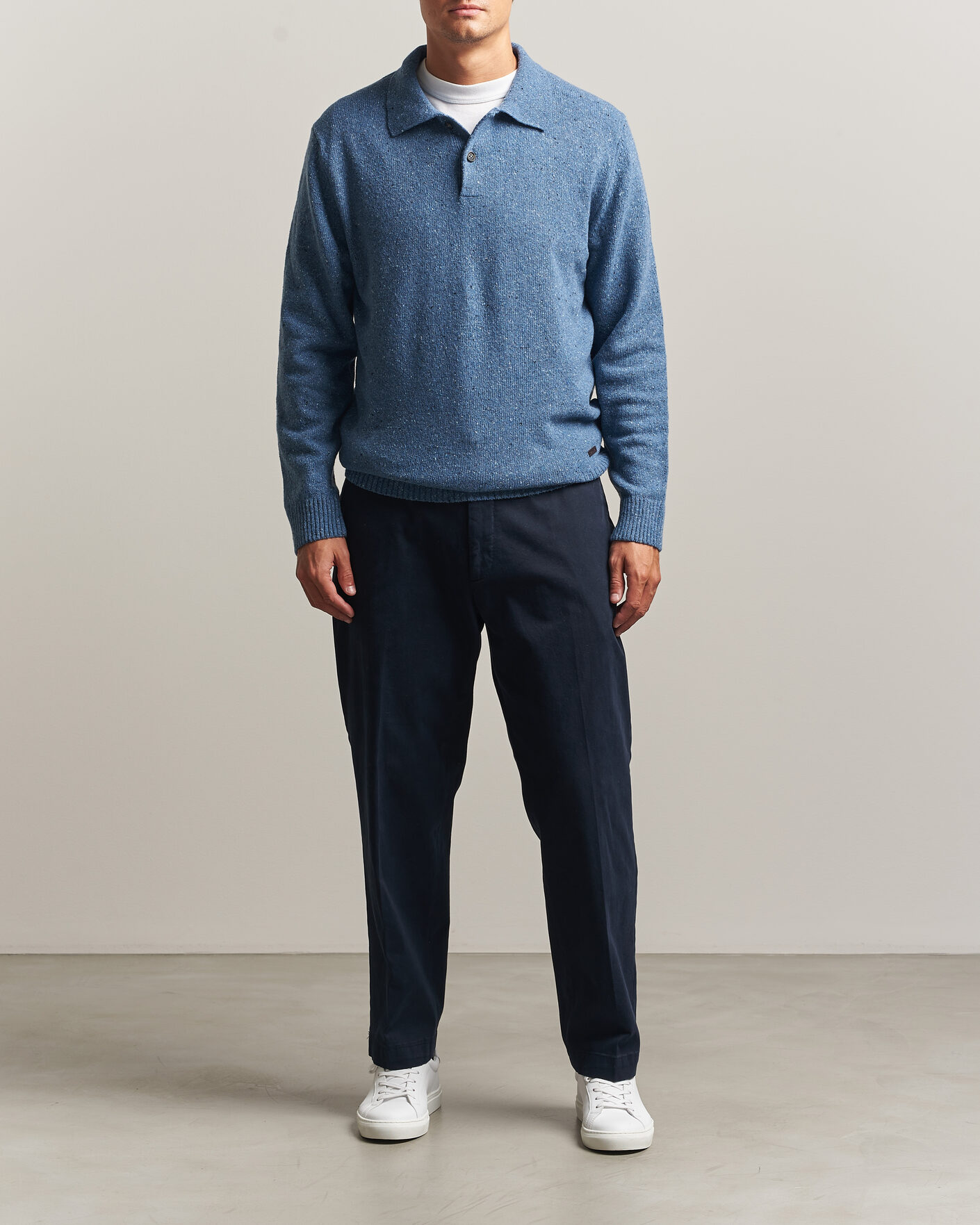 Herre | Trøjer | Gant | Neps Wool Polo Blue Horizon