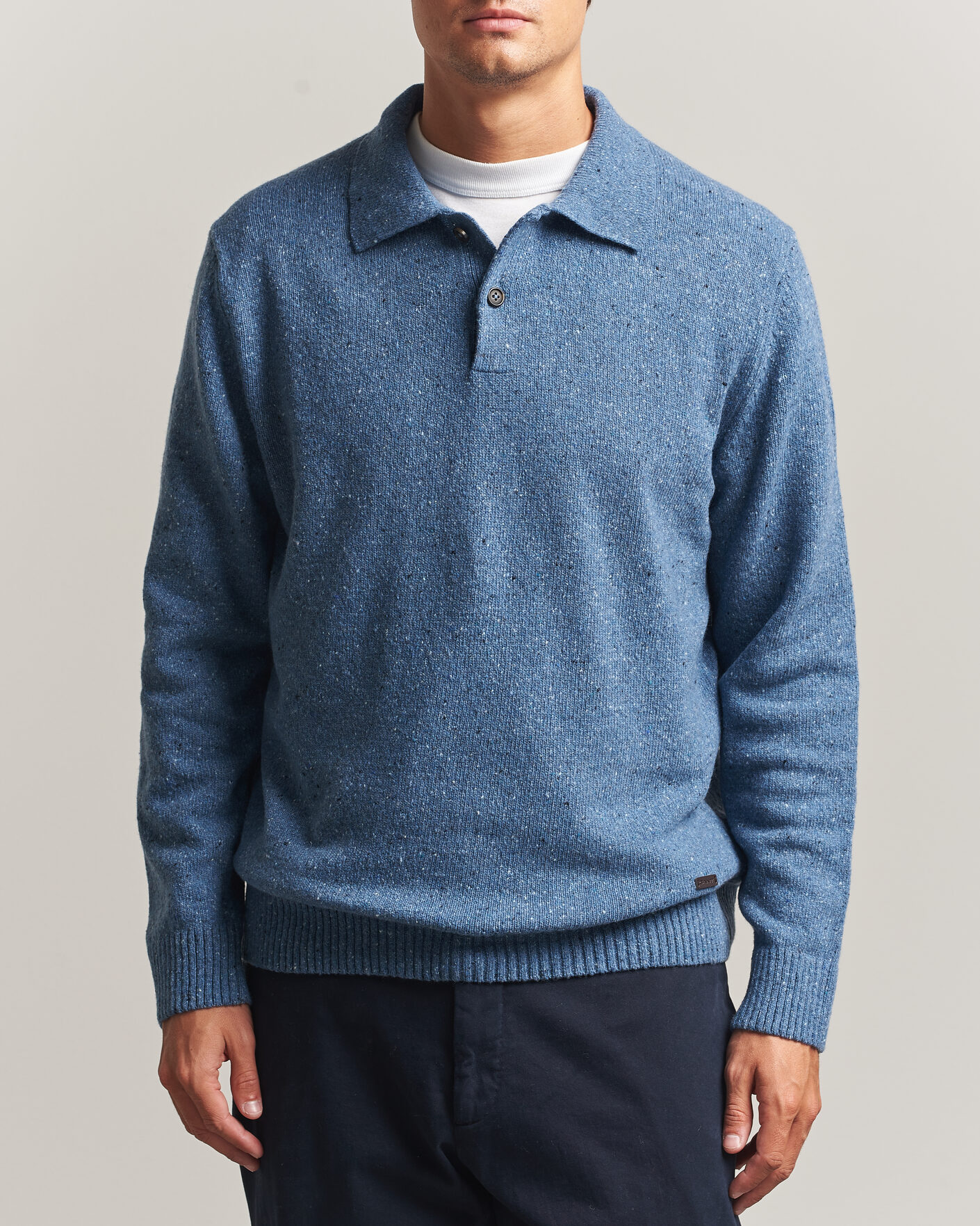 Herre | Trøjer | Gant | Neps Wool Polo Blue Horizon