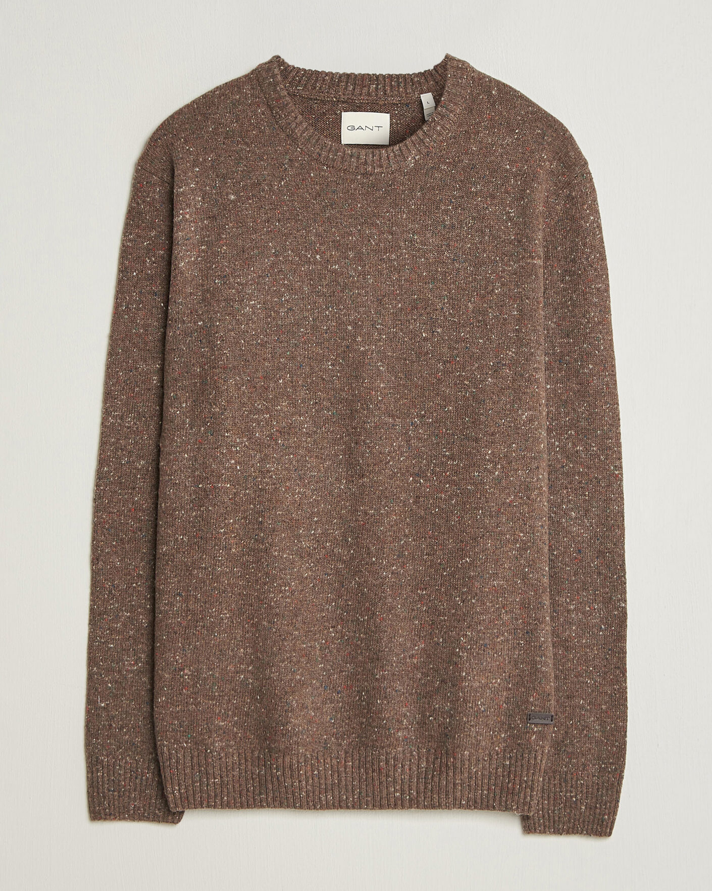 Herre | Trøjer | Gant | Neps Wool Crew Neck Sweater Faded Taupe