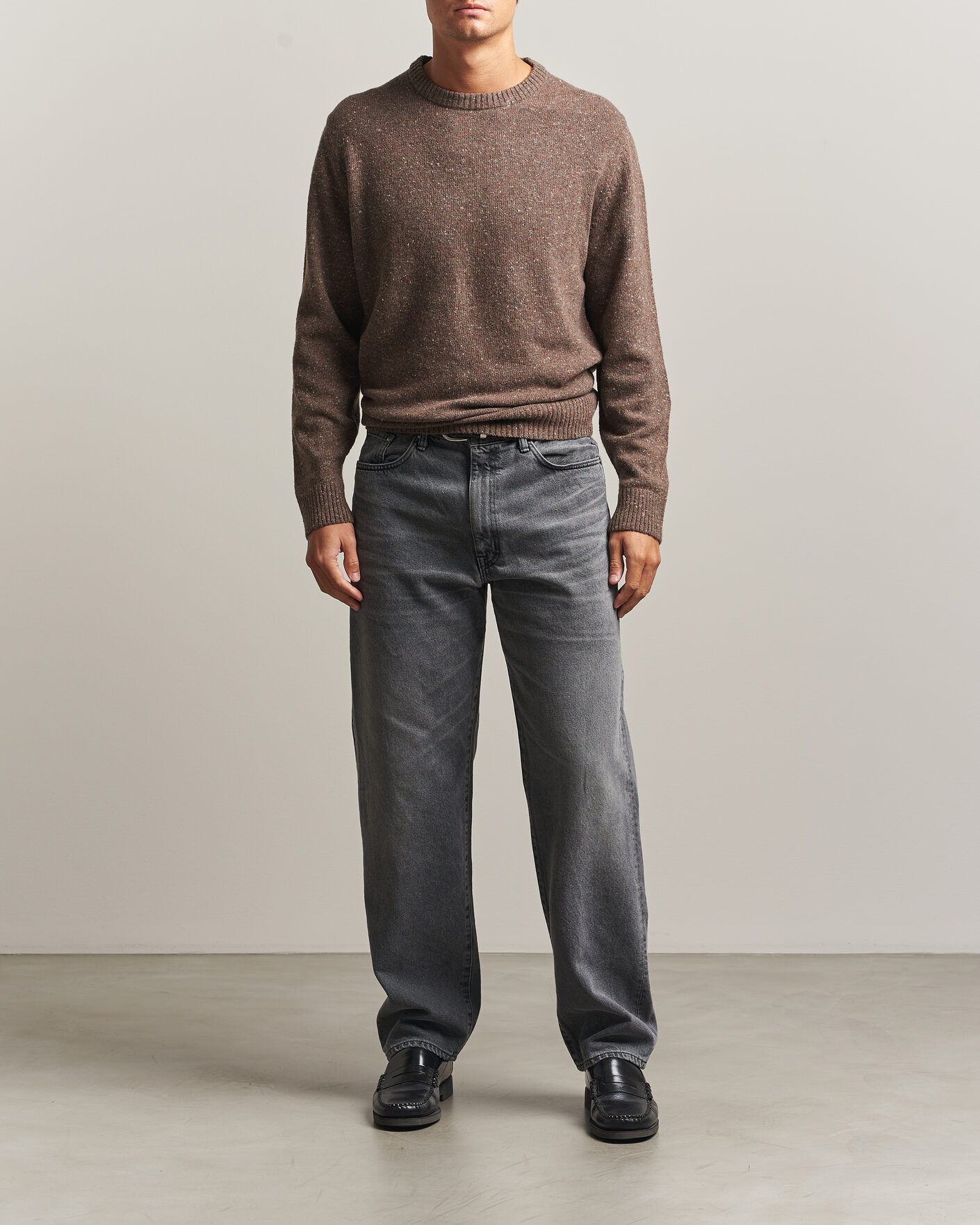 Herre | Trøjer | Gant | Neps Wool Crew Neck Sweater Faded Taupe