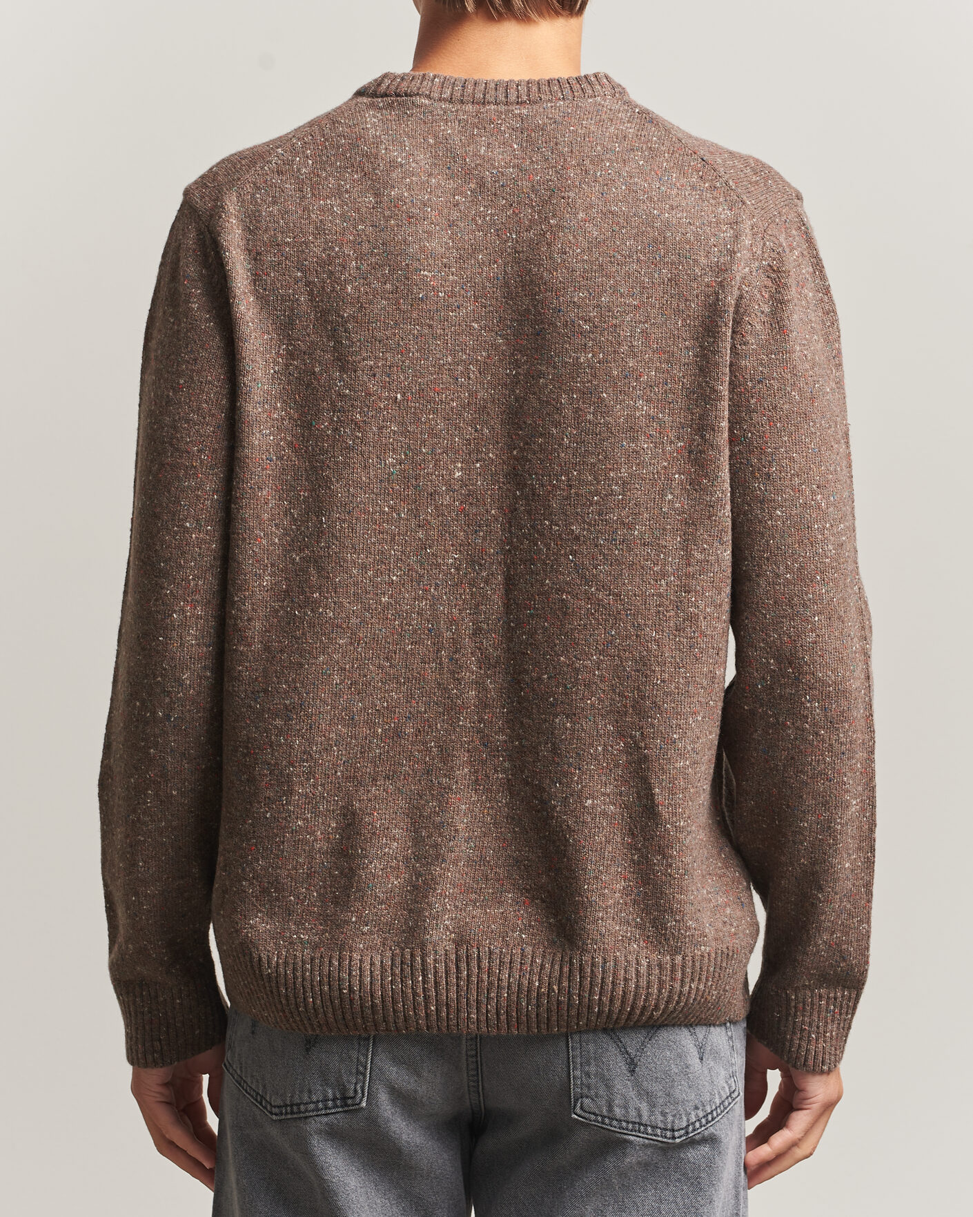 Herre | Trøjer | Gant | Neps Wool Crew Neck Sweater Faded Taupe