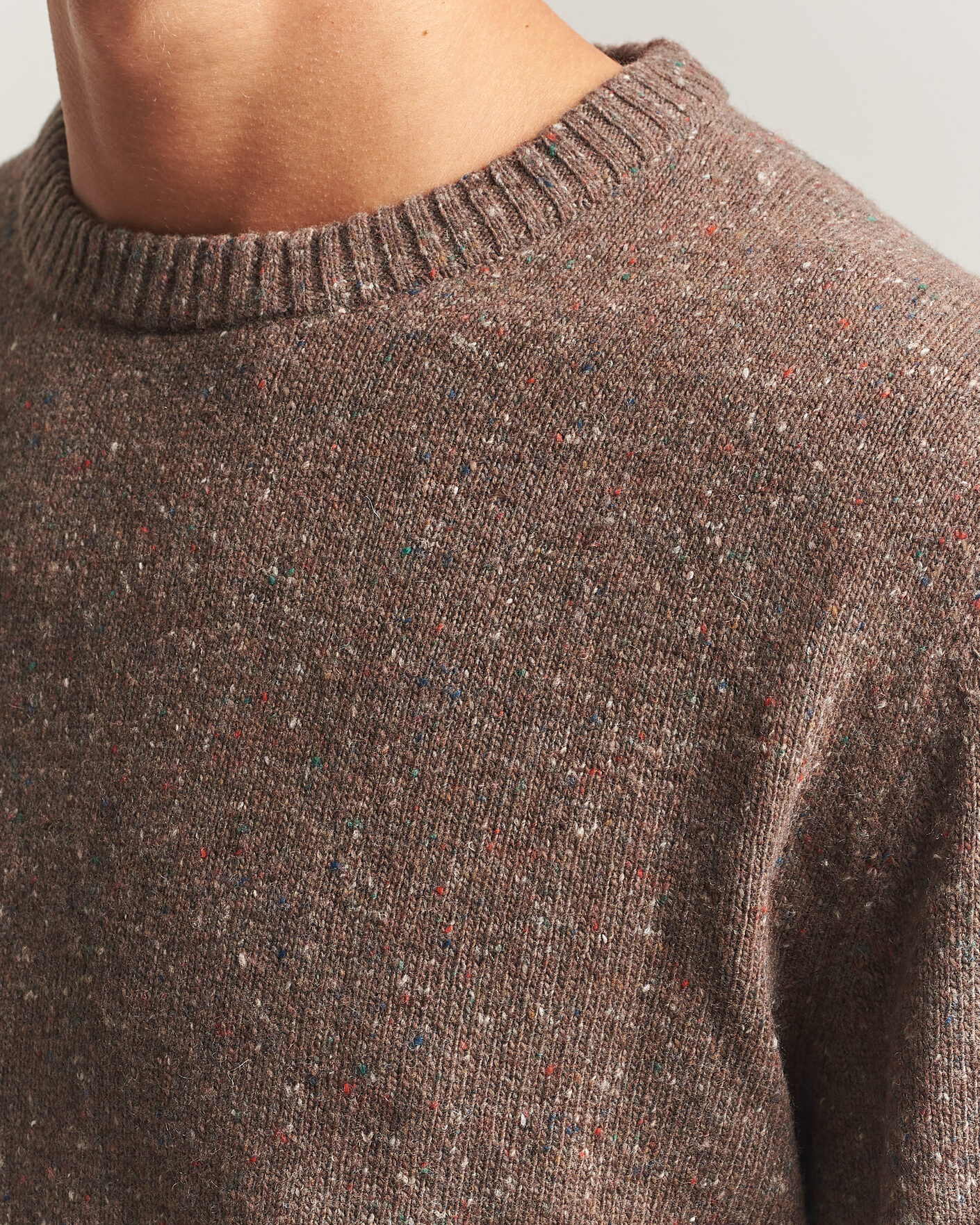 Herre | Trøjer | Gant | Neps Wool Crew Neck Sweater Faded Taupe
