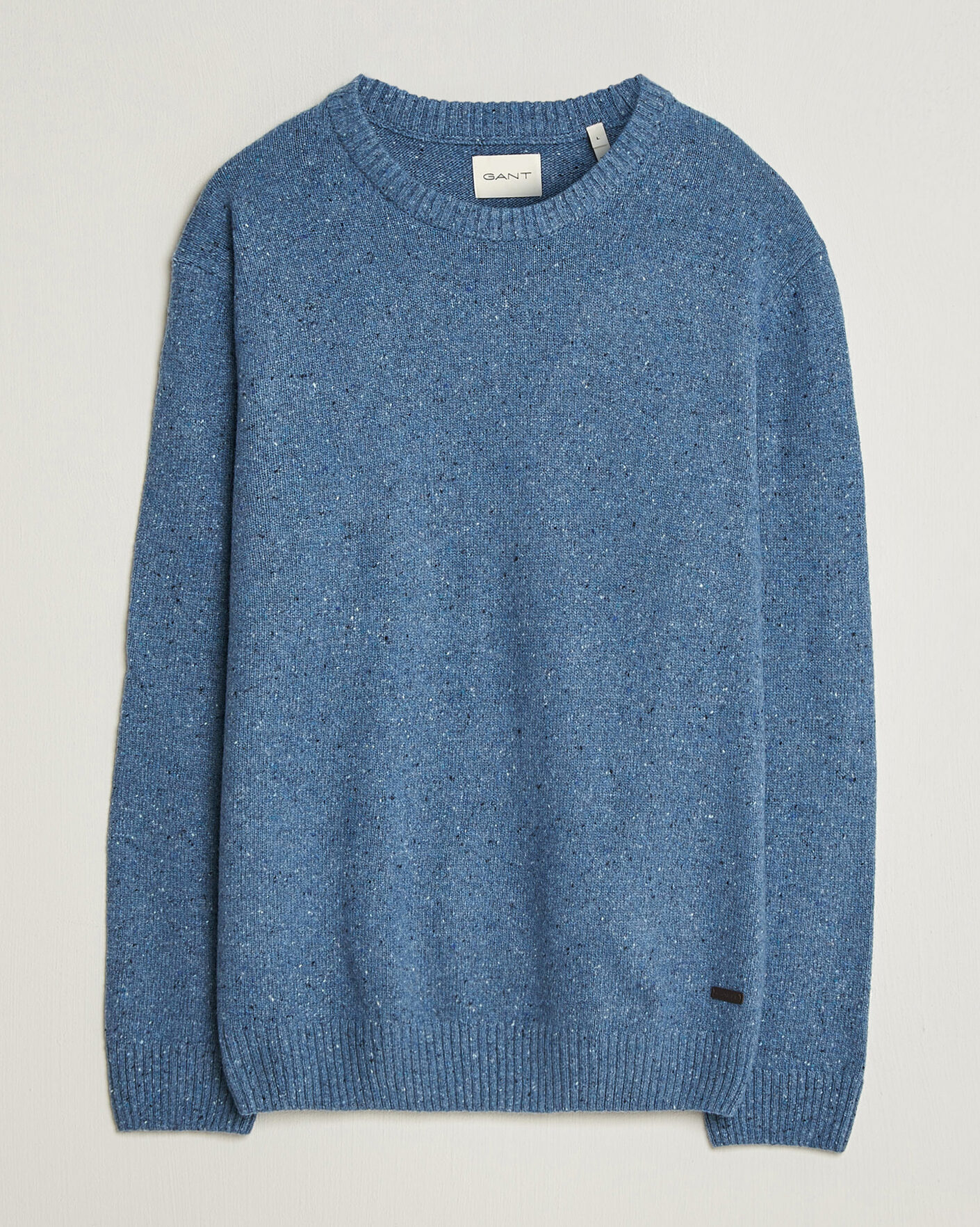 Herre | Trøjer | Gant | Neps Wool Crew Neck Sweater Blue Horizon