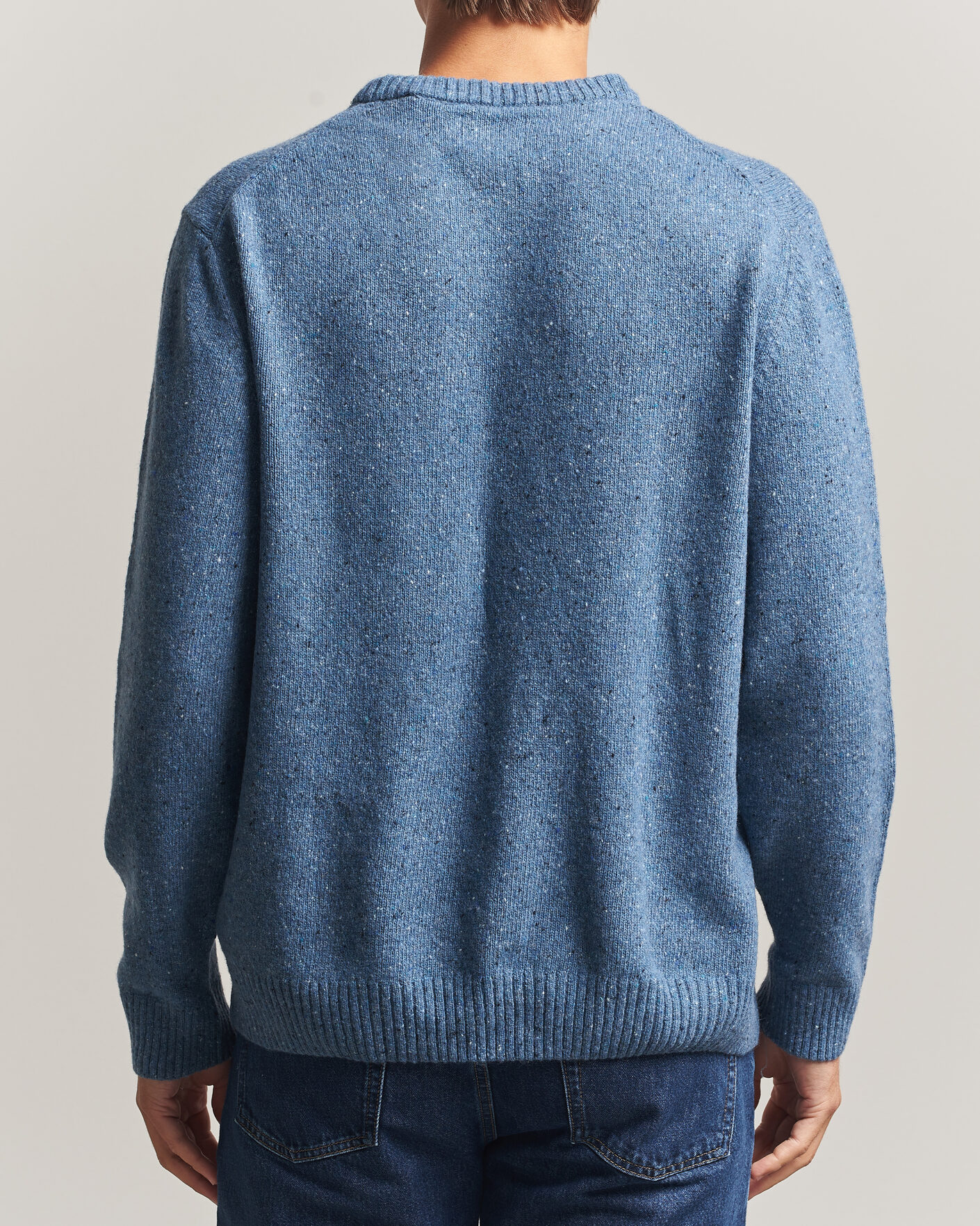 Herre | Trøjer | Gant | Neps Wool Crew Neck Sweater Blue Horizon