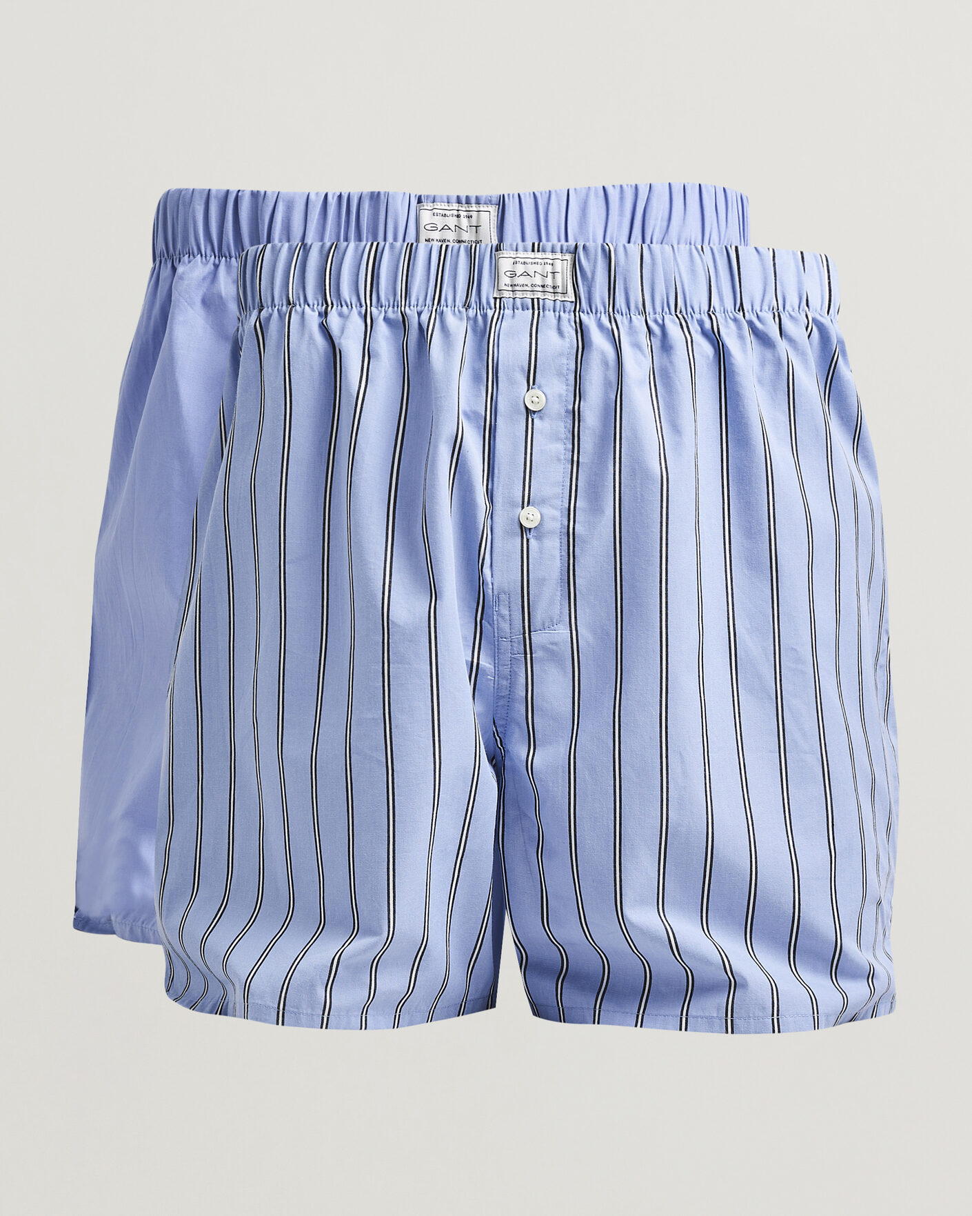 Herre | Undertøj | Gant | 2-Pack Woven Boxer Shorts Light Blue