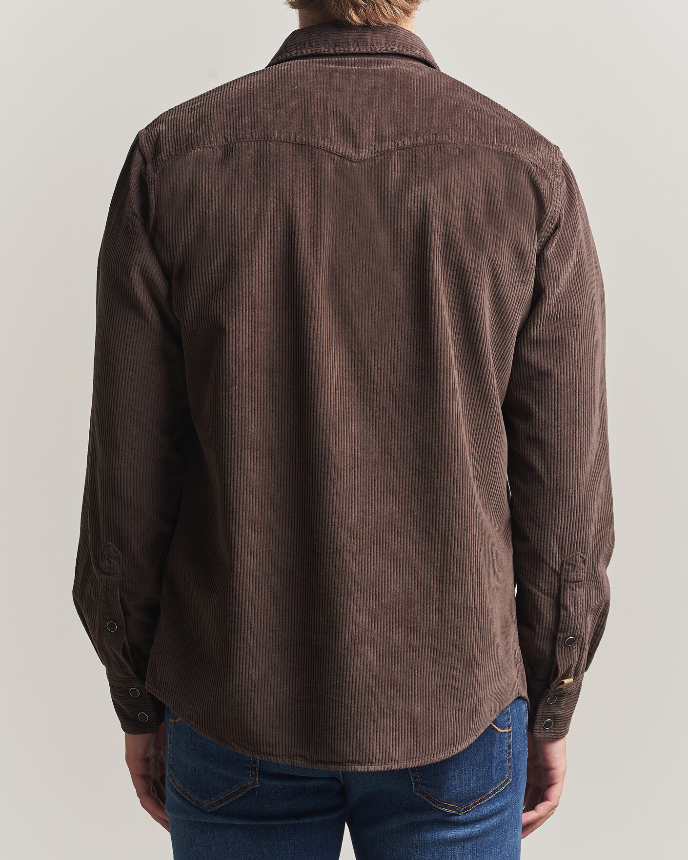 Herre | Skjorter | Jacob Cohën | Cord Pocket Overshirt Brown