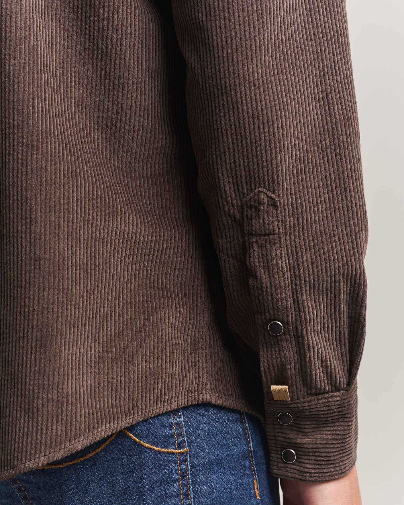 Herre | Skjorter | Jacob Cohën | Cord Pocket Overshirt Brown