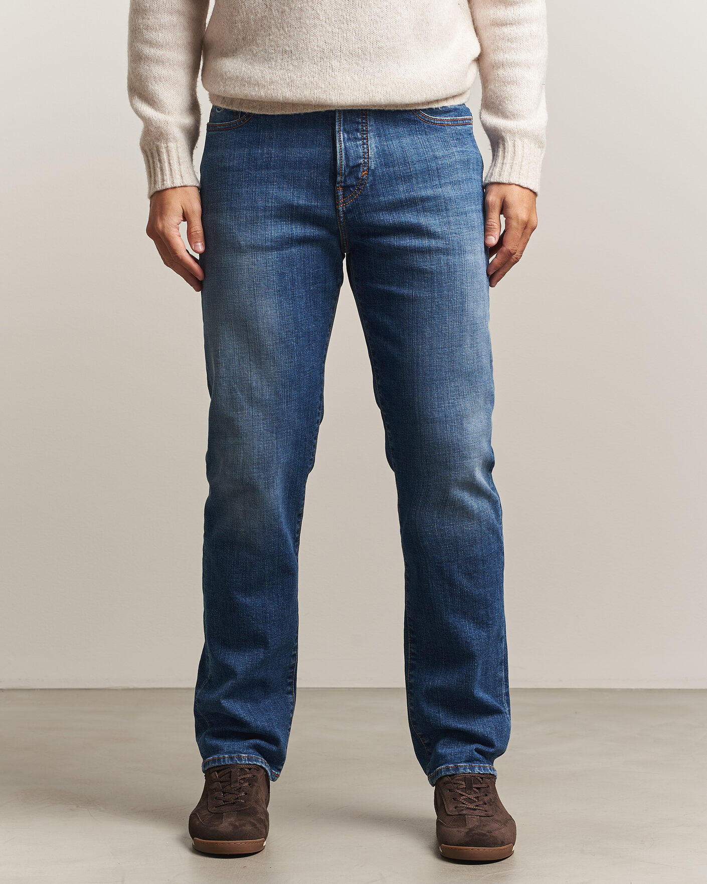 Herre | Jeans | Jacob Cohën | Edos Regular Straight Fit Jeans Mid Blue