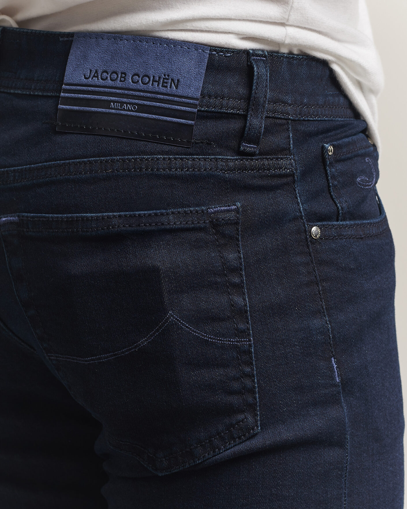 Herre | Jeans | Jacob Cohën | Bard Slim Fit Stretch Jeans Overdyed Blue