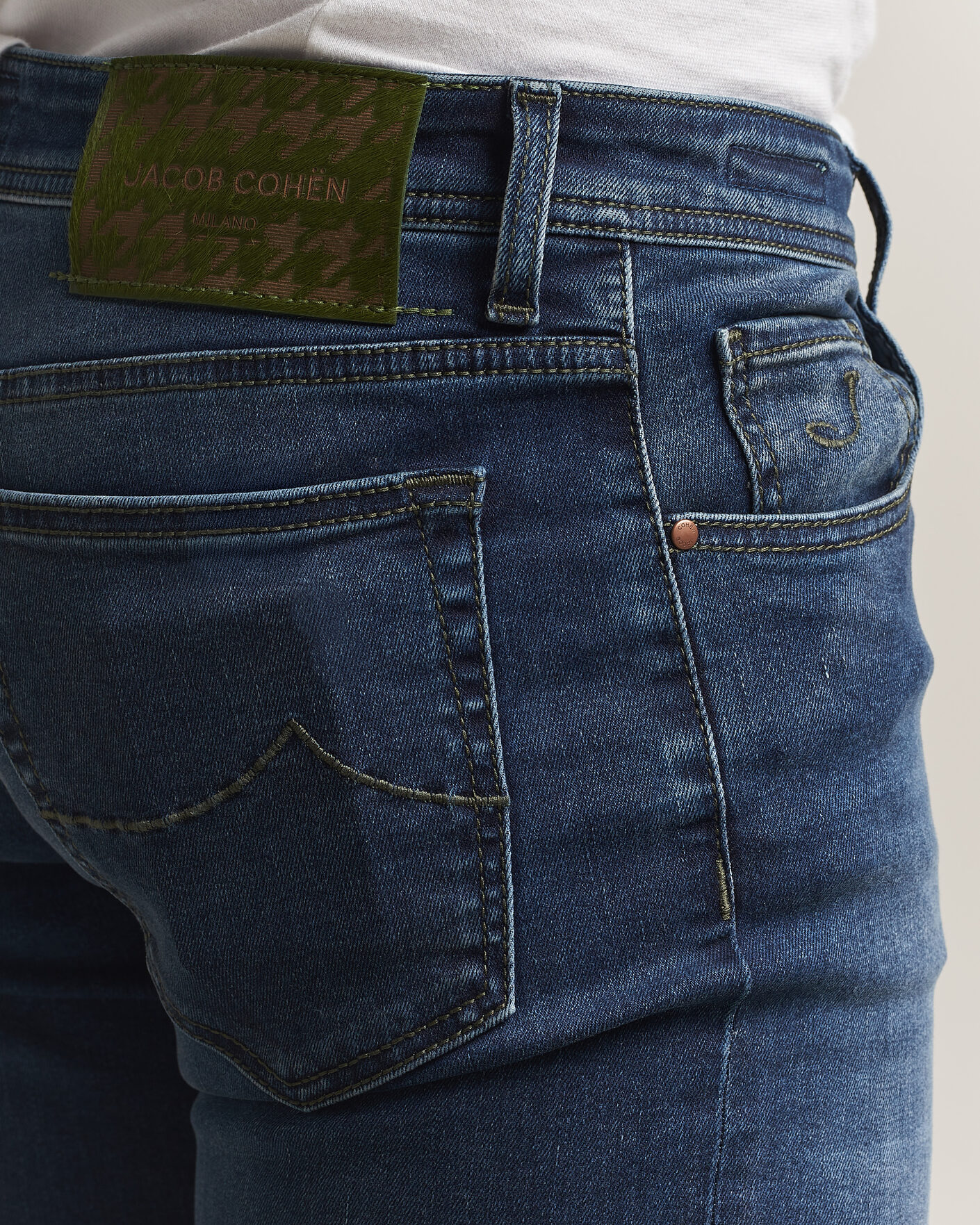 Herre | Jeans | Jacob Cohën | Bard Slim Fit Stretch Jeans Mid Blue