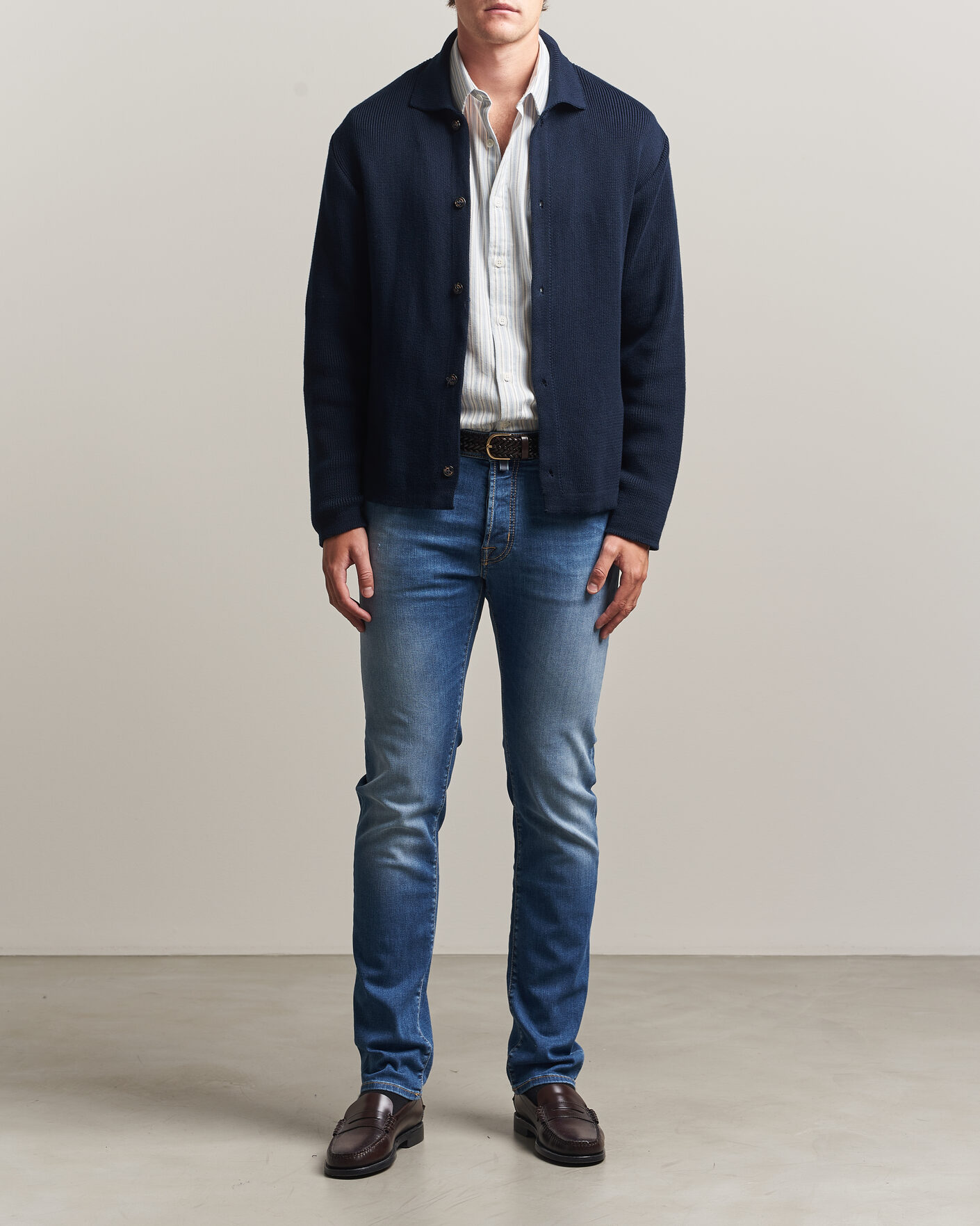 Herre | Jeans | Jacob Cohën | Bard Slim Fit Stretch Jeans Light Blue