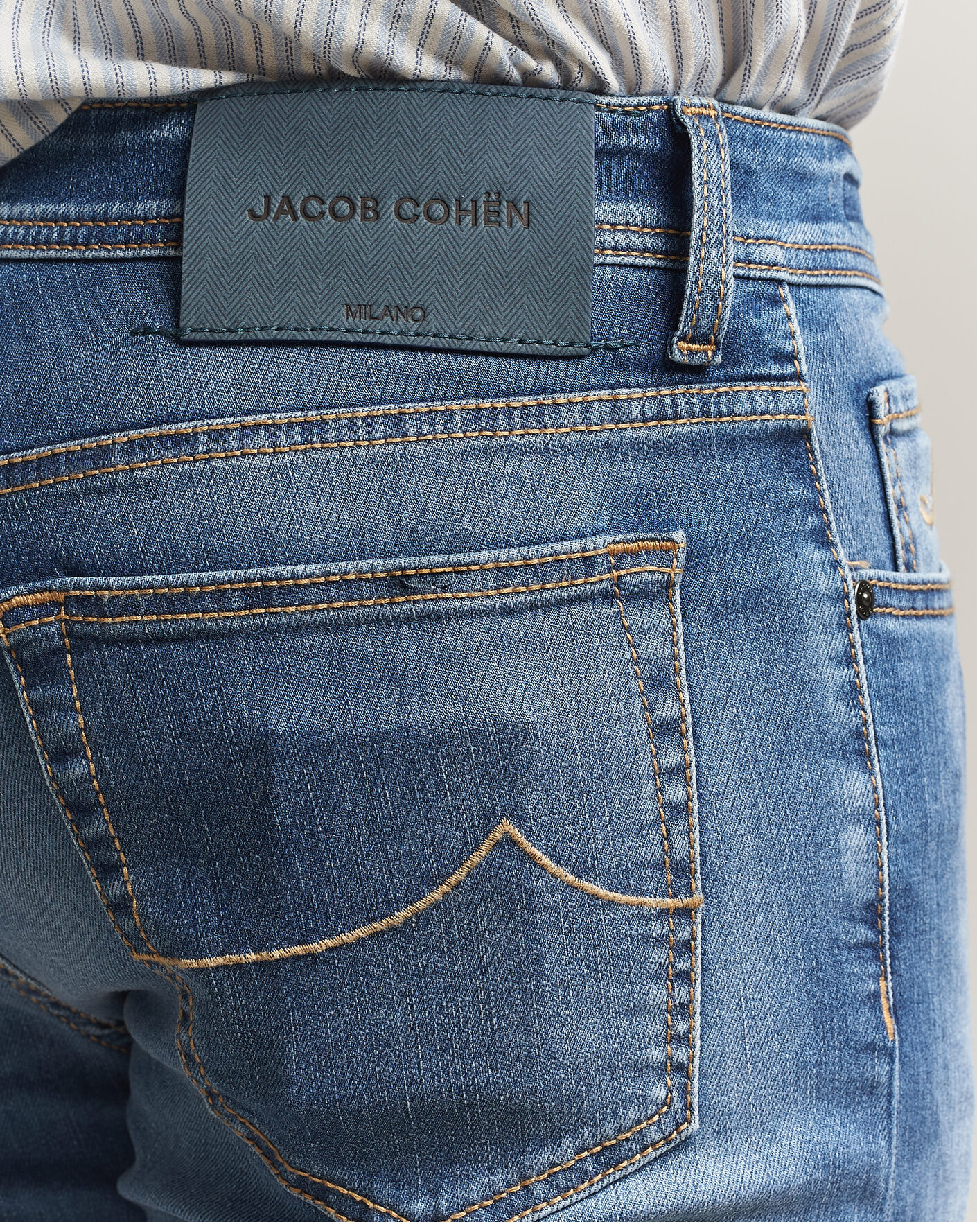 Herre | Jeans | Jacob Cohën | Bard Slim Fit Stretch Jeans Light Blue