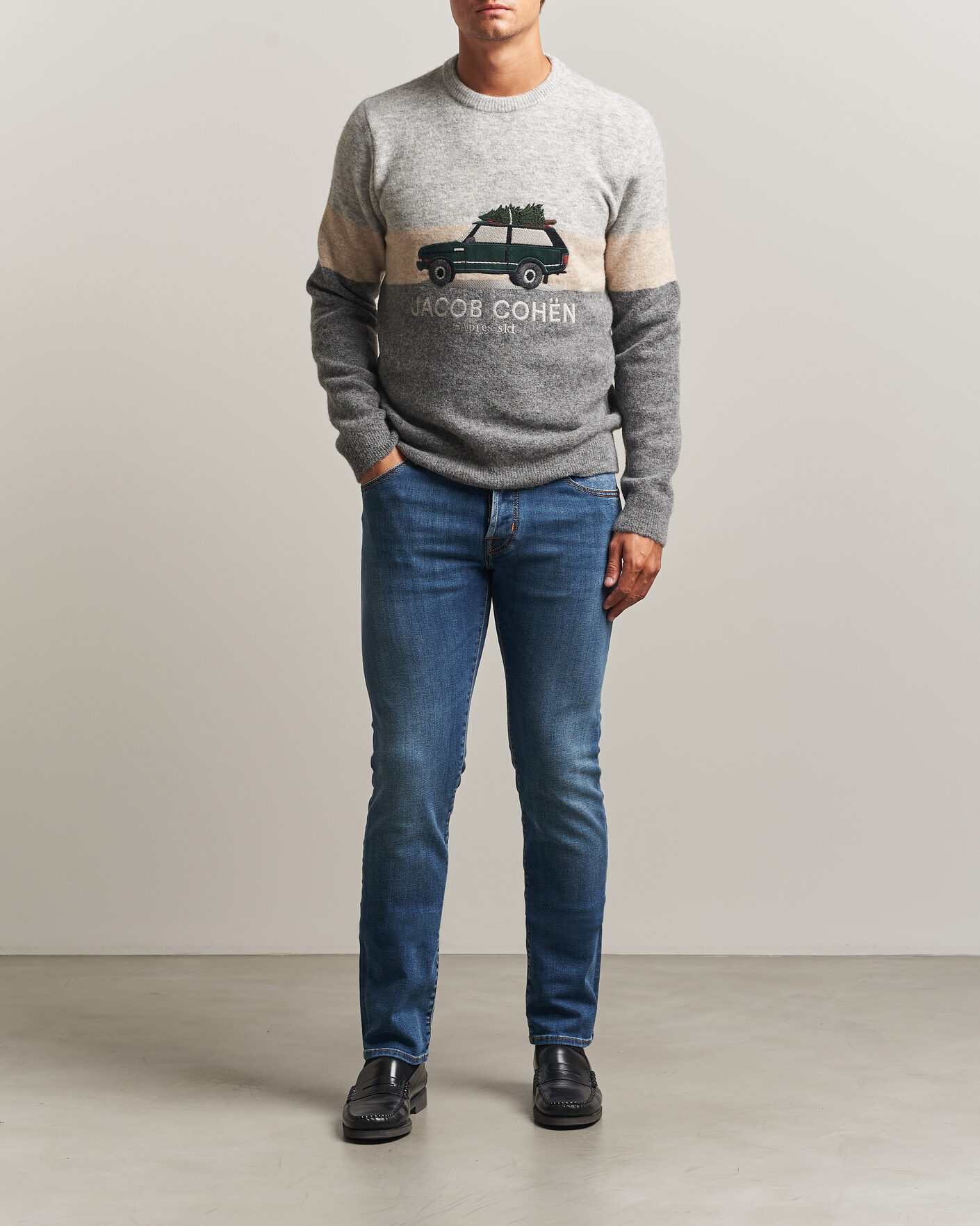 Herre | Jeans | Jacob Cohën | Nick F1 Slim Fit Stretch Jeans Light Blue