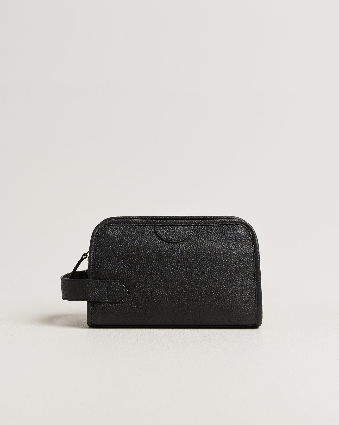 Herre | Tasker | Gant | Grained Leather Wash Bag Black