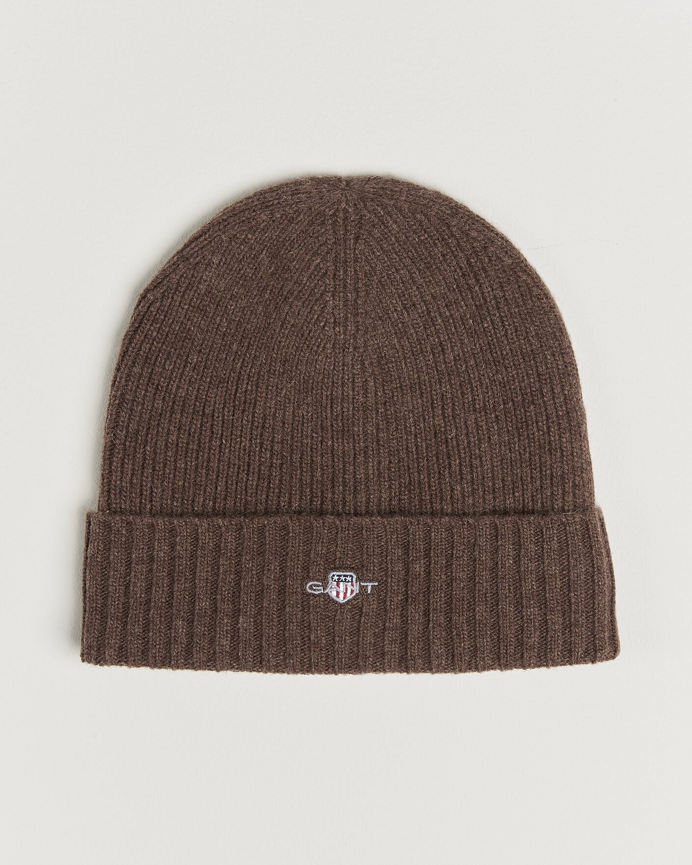 Herre | Huer | Gant | Wool Beanie Shadow Brown